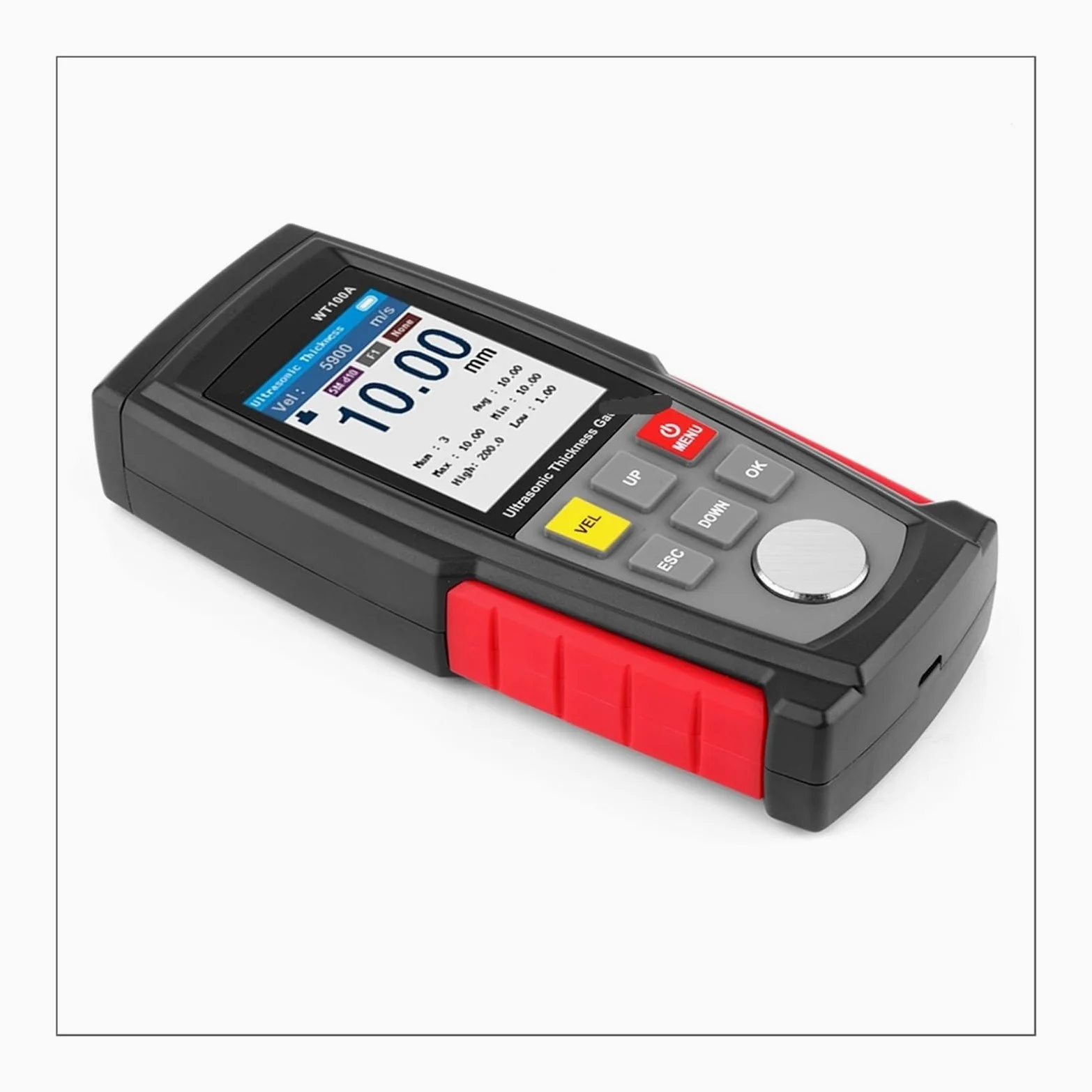 medidor de Espesor de Pintura, Medidor ultrasónico de Espesor Pintura for automóviles, medidor Digital portátil Metales, probador Capa Alta precisión