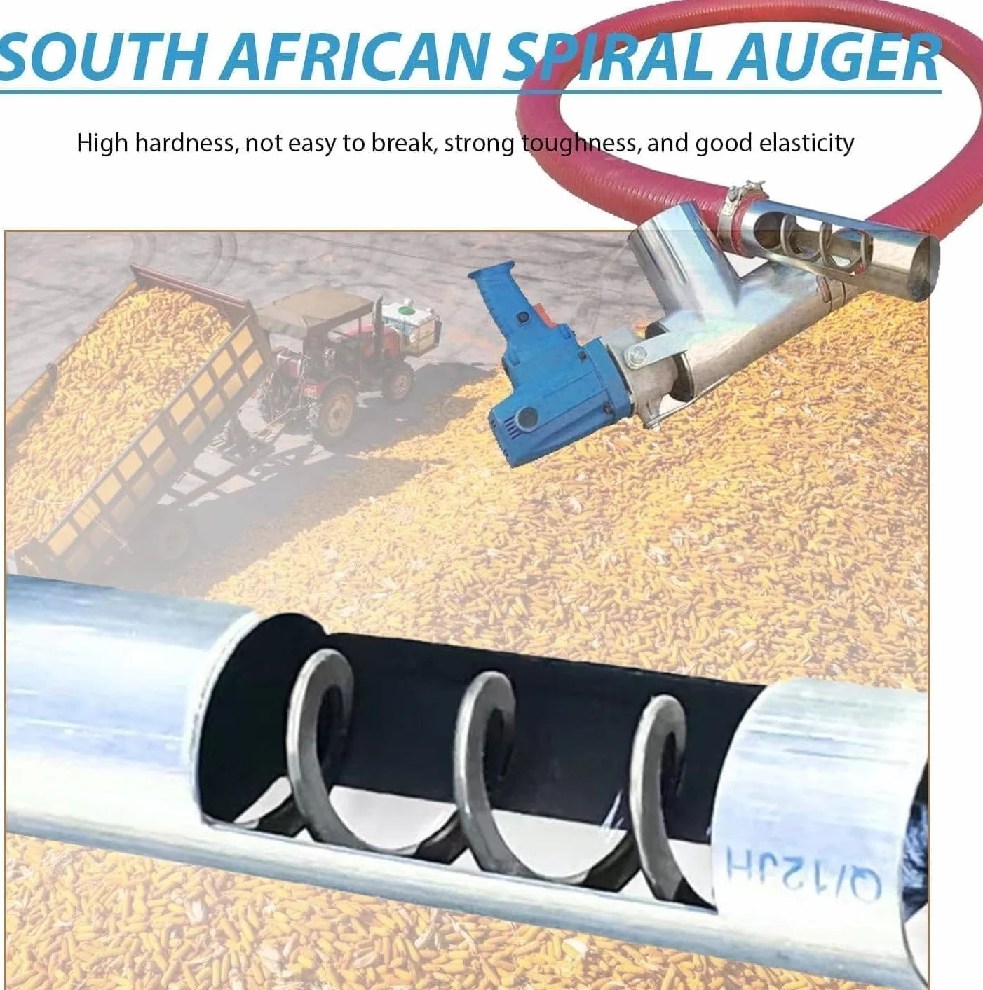 Transportador De Tornillo Sinfín Portátil Con Bomba De Succión De Granos, Bomba Eléctrica Para Succión De Granos Pequeños, Manguera De 1,5 M Incluida, Ideal Para Fábricas, Granjas Y Manejo De Pellets