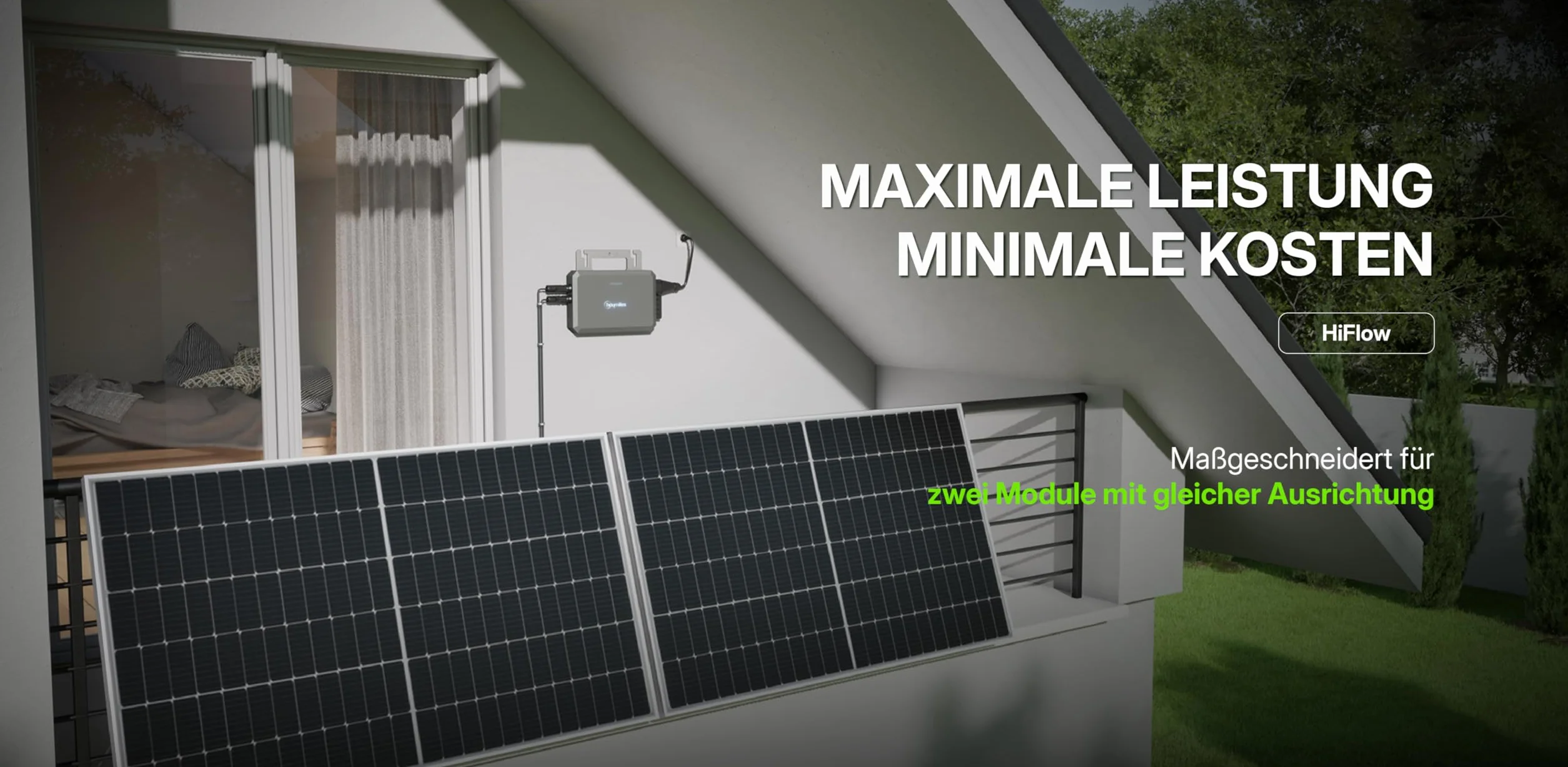 Hoymiles HiFlow / HiFlow Pro - Microinversor para balcones, 800 W - 2000 W - WLAN y Bluetooth, Plug & Play, incluye cable Schuko de 5 m (tasa impositiva completa, HiFlow 800)
