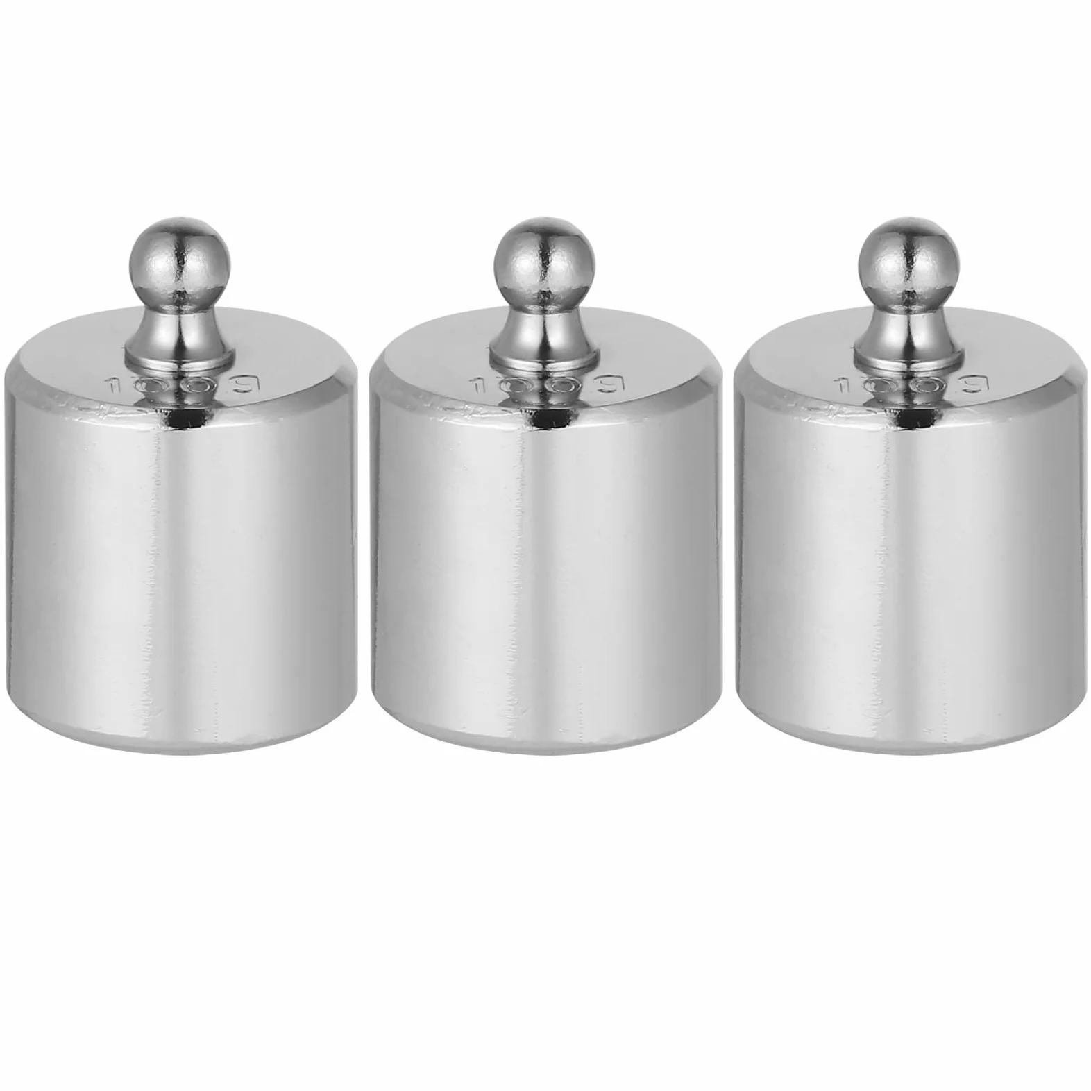 3 Pesas de Calibración Cromadas M2 100g para Balanza Electrónica, Juego de 3 Unidades, Pesas de Acero Precisas para Laboratorio, Educación y Uso Científico