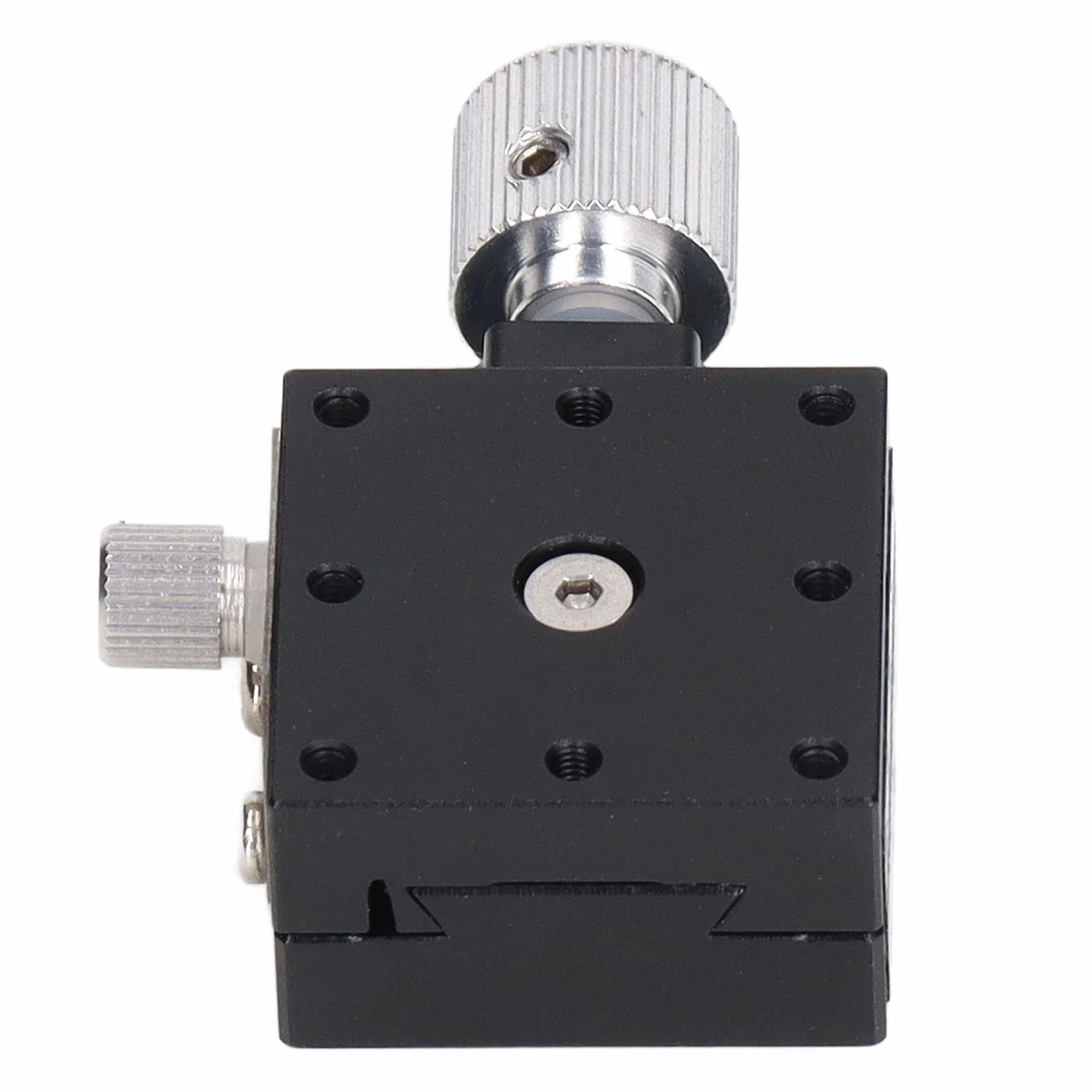 Plataforma de desplazamiento manual para ejes X, mesa deslizante con tornillo y escala, guía de cola de paloma 25x25mm para instrumentos ópticos