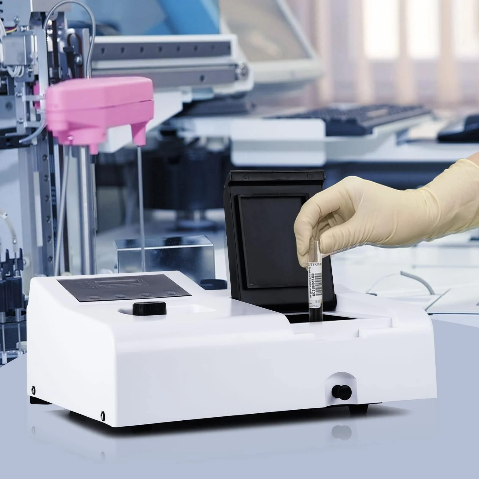 Espectrofotómetro Portátil 721 LDC Digital Lab 350-1020 nm 6 nm Lámpara de Tungsteno