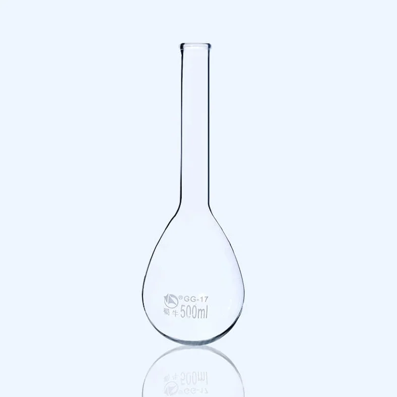 matraz de laboratorio, Frasco de vidrio de silicato de cuello largo con fondo redondo Kjeldahl de laboratorio, varios tamaños(1000ml)