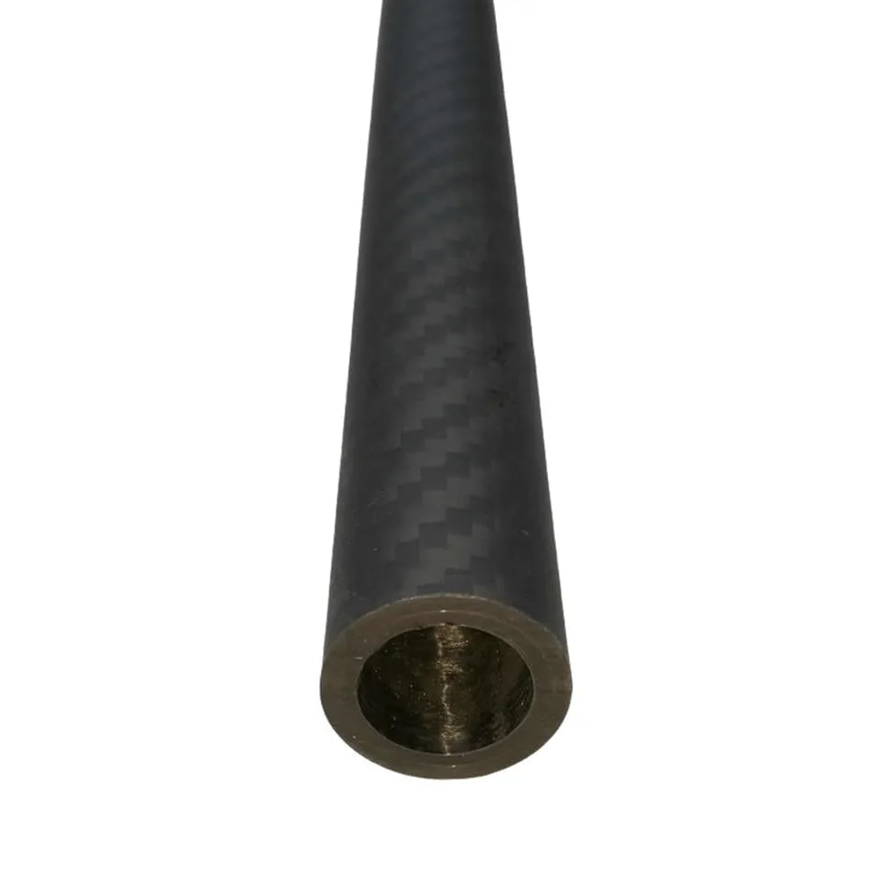 Perfil de fibra de carbono Tubos de fibra carbono 3K sarga mate 500 mm, ligeros y enrollados en tela for soporte carpa (2 unidades)(18x8mm)