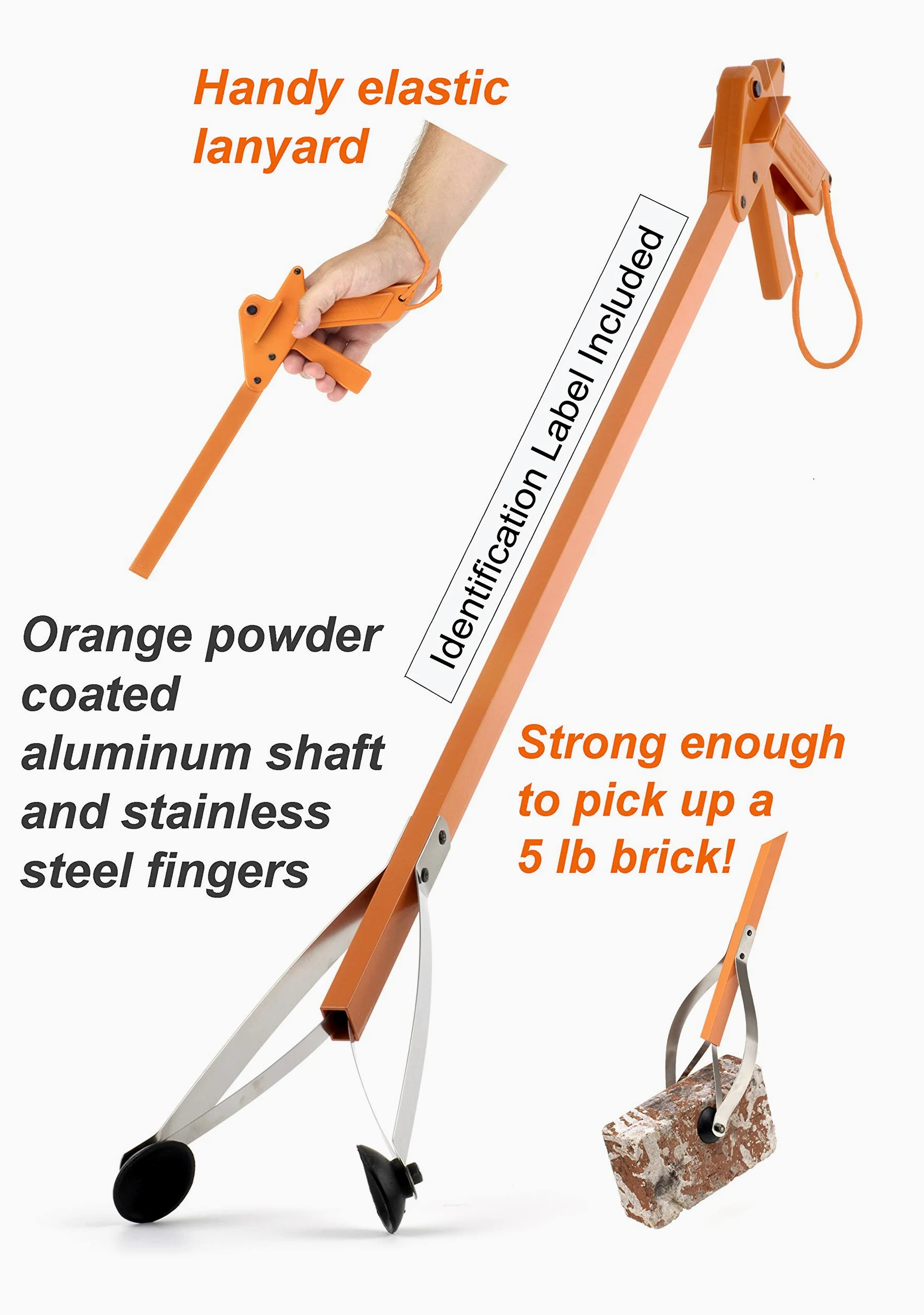 arcmate 7702 – 03 U pinzas Pro herramienta para recoger desperdicios, 36 "L, Naranja