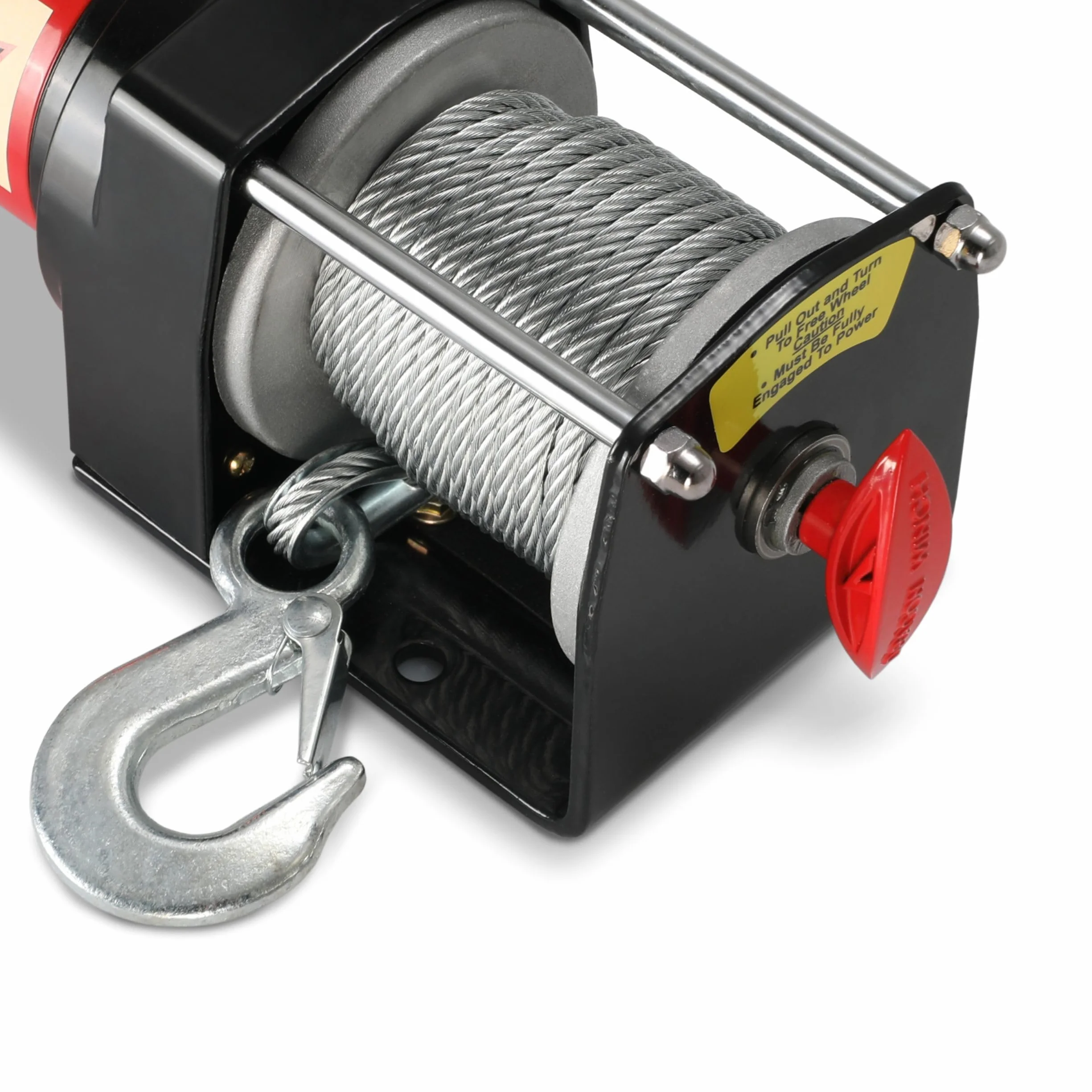 Dragon Winch Cabrestante eléctrico 12V 3000 lbs / 1360 kg, serie Maverick con Cuerda de acero 10m para arados, quads, ATV, UTV | incluido control remoto inalámbrico + accesorios para Cabestrante
