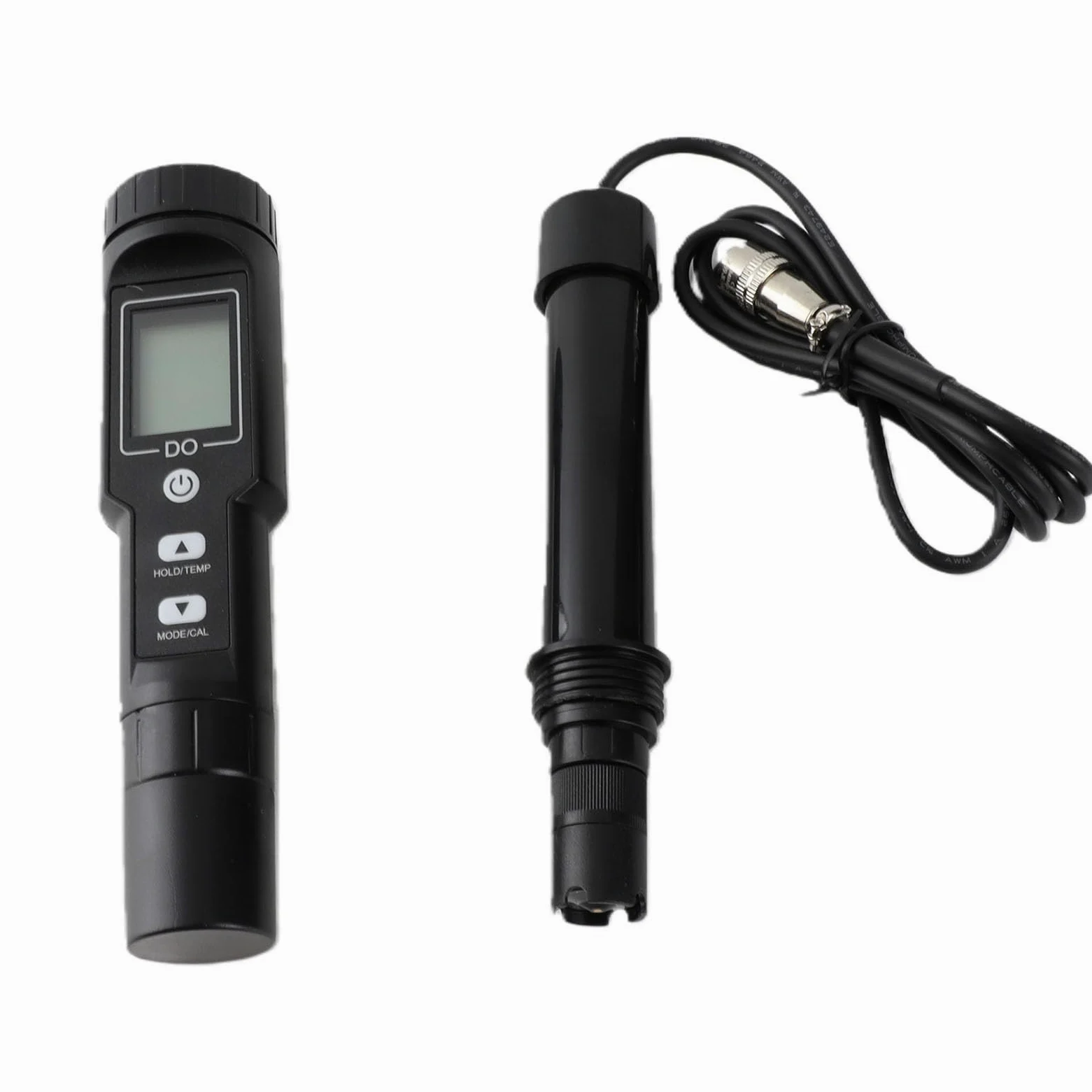 Generic Medidor de Oxígeno Disuelto con Sonda Desmontable y Probador de Calidad con Pantalla Digital para Acuarios, Estanques, Laboratorios y Acuicultura Compensación de Temperatura Apagado