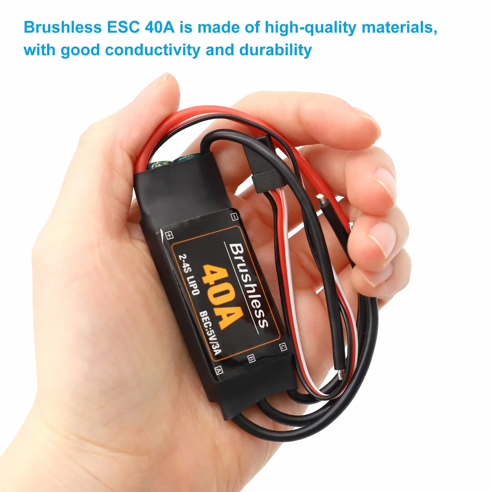 RUIZHI 40A ESC 2-4S Brushless Speed Controller 5V 3A BEC for RC Airplane Drone Helicopter