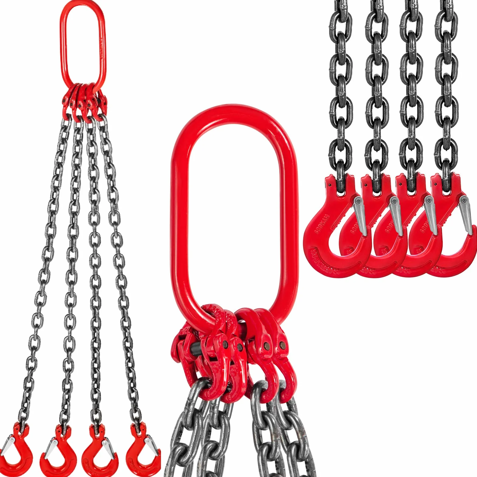 Mophorn G80 Eslinga de Cadena de Elevación de 4 Patas 1 m 4T Diámetro 8 mm