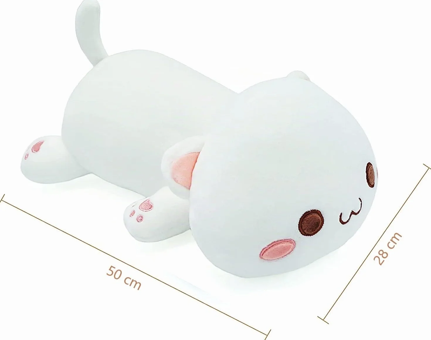 Peluche Gato, Animales de Peluche, Juguete de Felpa Suave para Abrazar, Cojín Decorativo para Sofá Hogar, Regalo para Niños