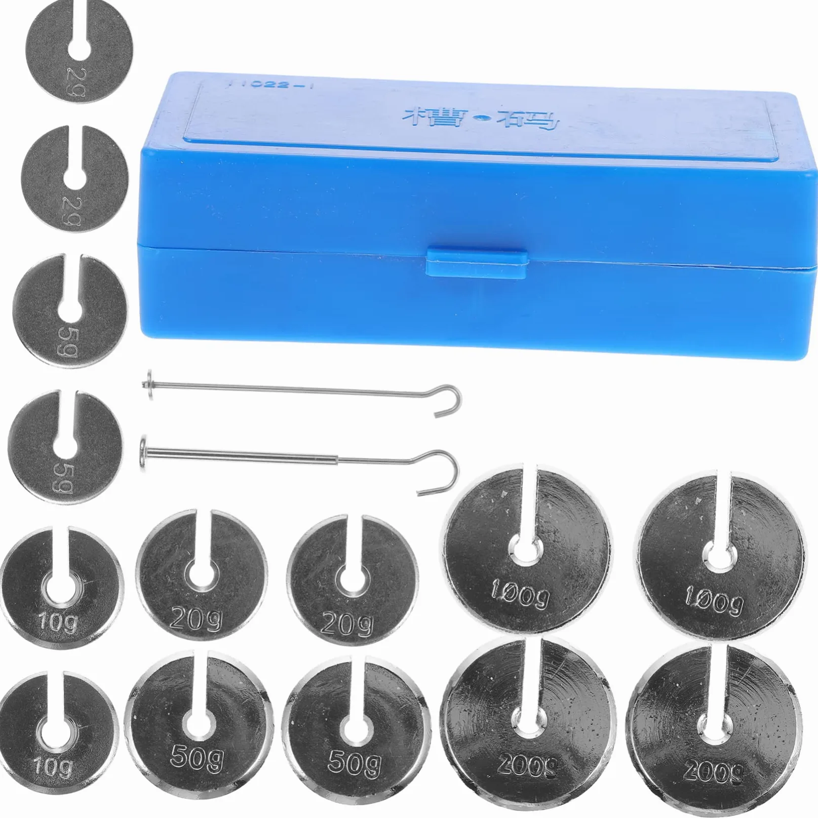 Cabilock 3 Juegos pesas ranuradas con colgador escala pesas ranuradas de laboratorio pesos de calibración gramos ranurada de acero para laboratorio ranurada de laboratorio