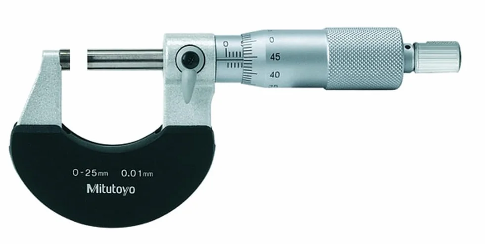 Mitutoyo micrómetro de Certificado Din 863/1, rango de medición 0 – 25 mm, 1 pieza, 102 – 301