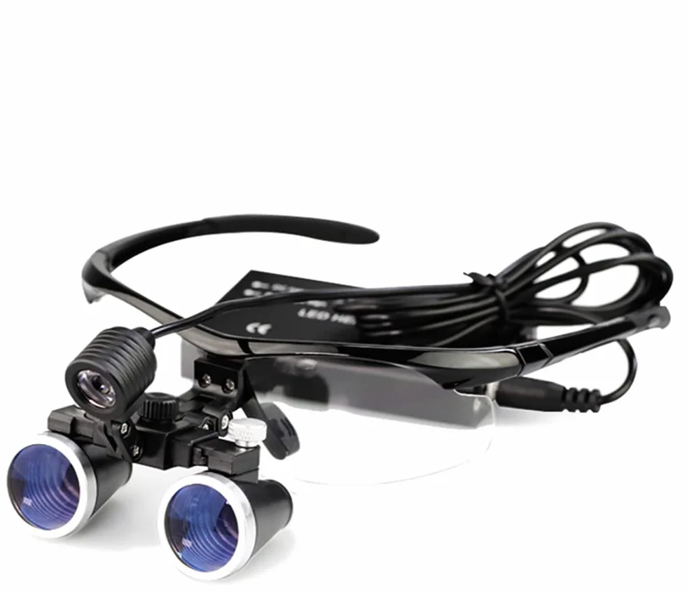 Dental Loupes 2.5X 3.5X Binocolo Medico Lenti d'Ingrandimento Lupa Chirurgica Testa