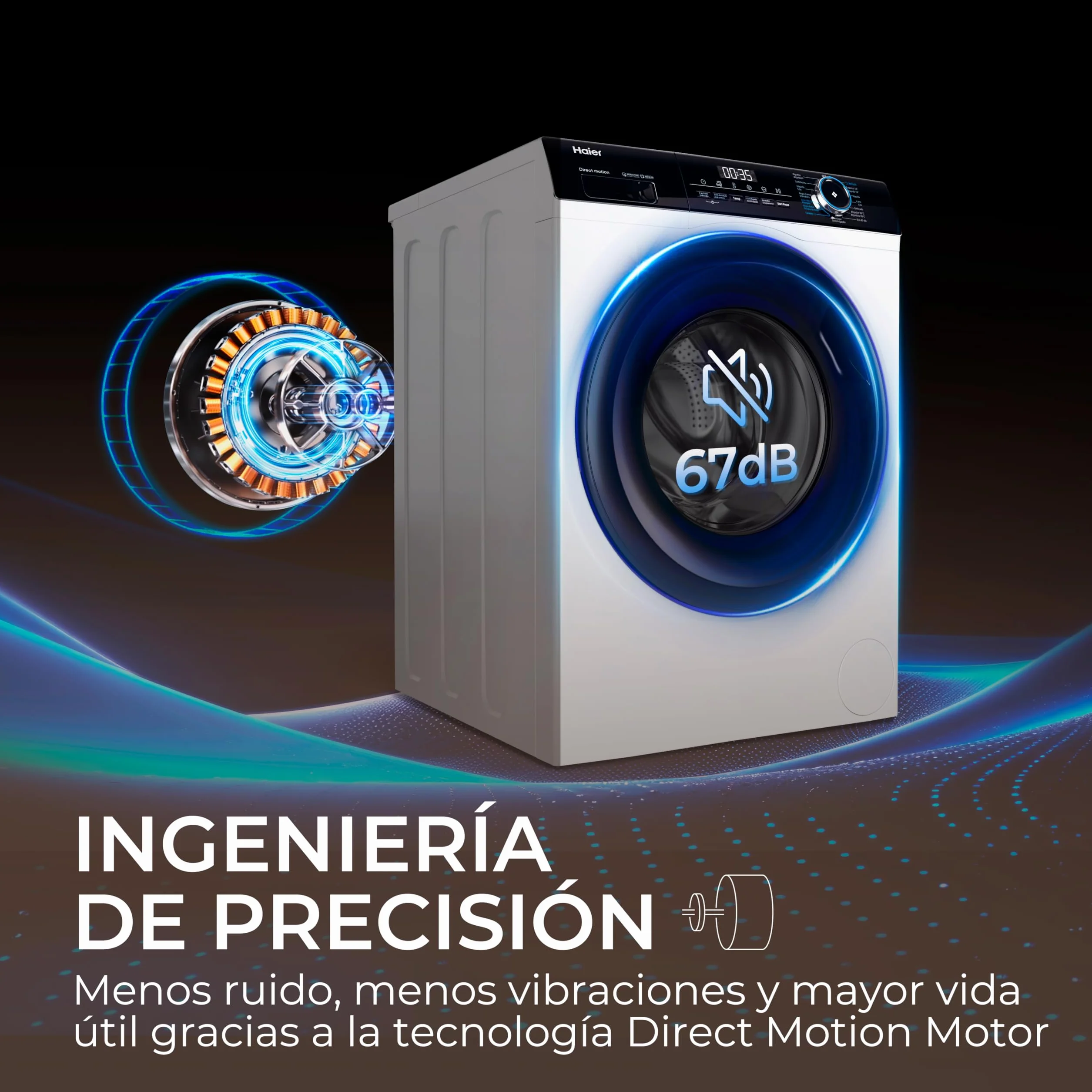 Haier I-Pro Series 3 HW100-B14939-IB Lavadora Carga Frontal 10KG 1400 RPM Motor Direct Motion