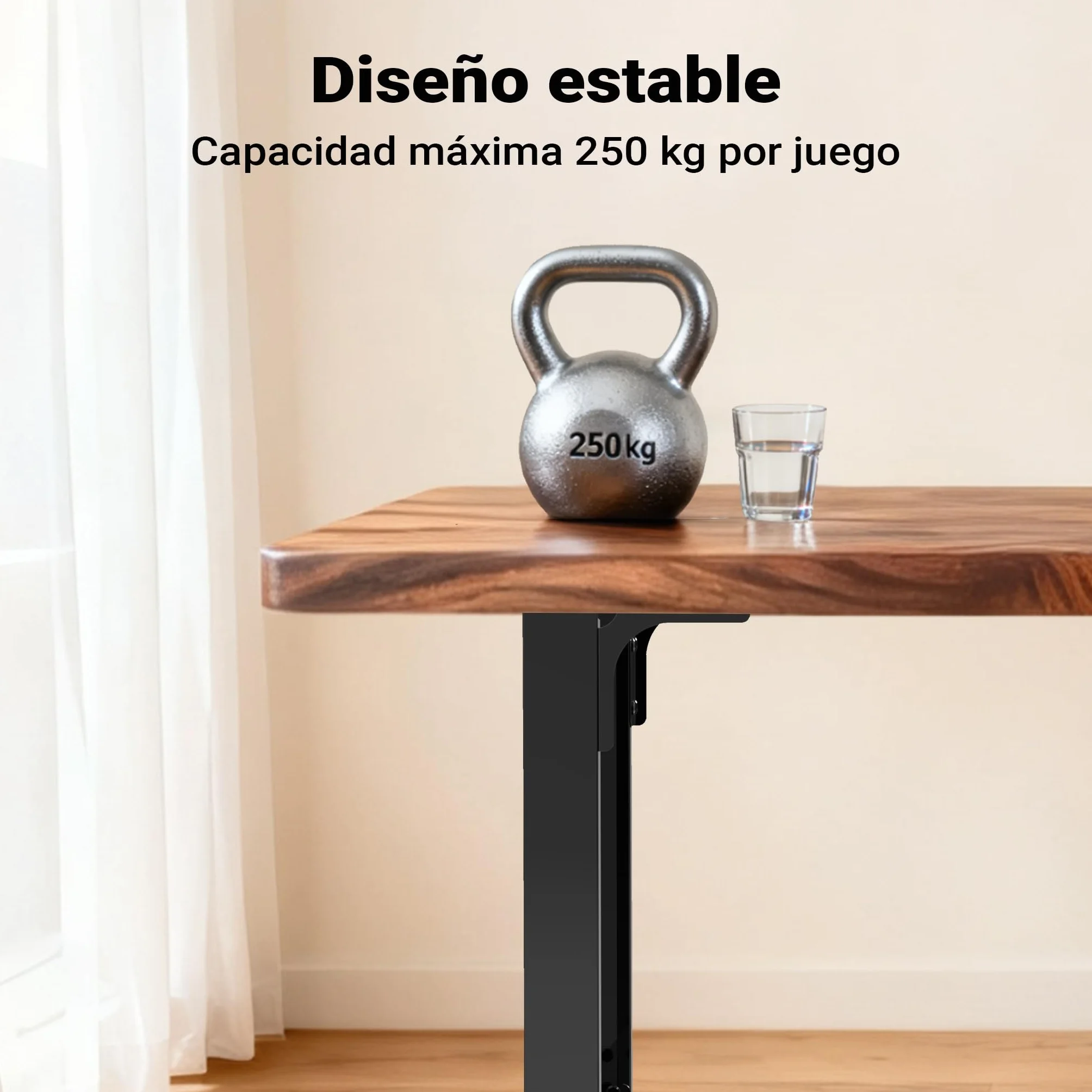 WilTec Bastidores para Mesa 60x72 cm Acero Lacado Claro Caballetes para Tablero Patas mesita Bricolaje