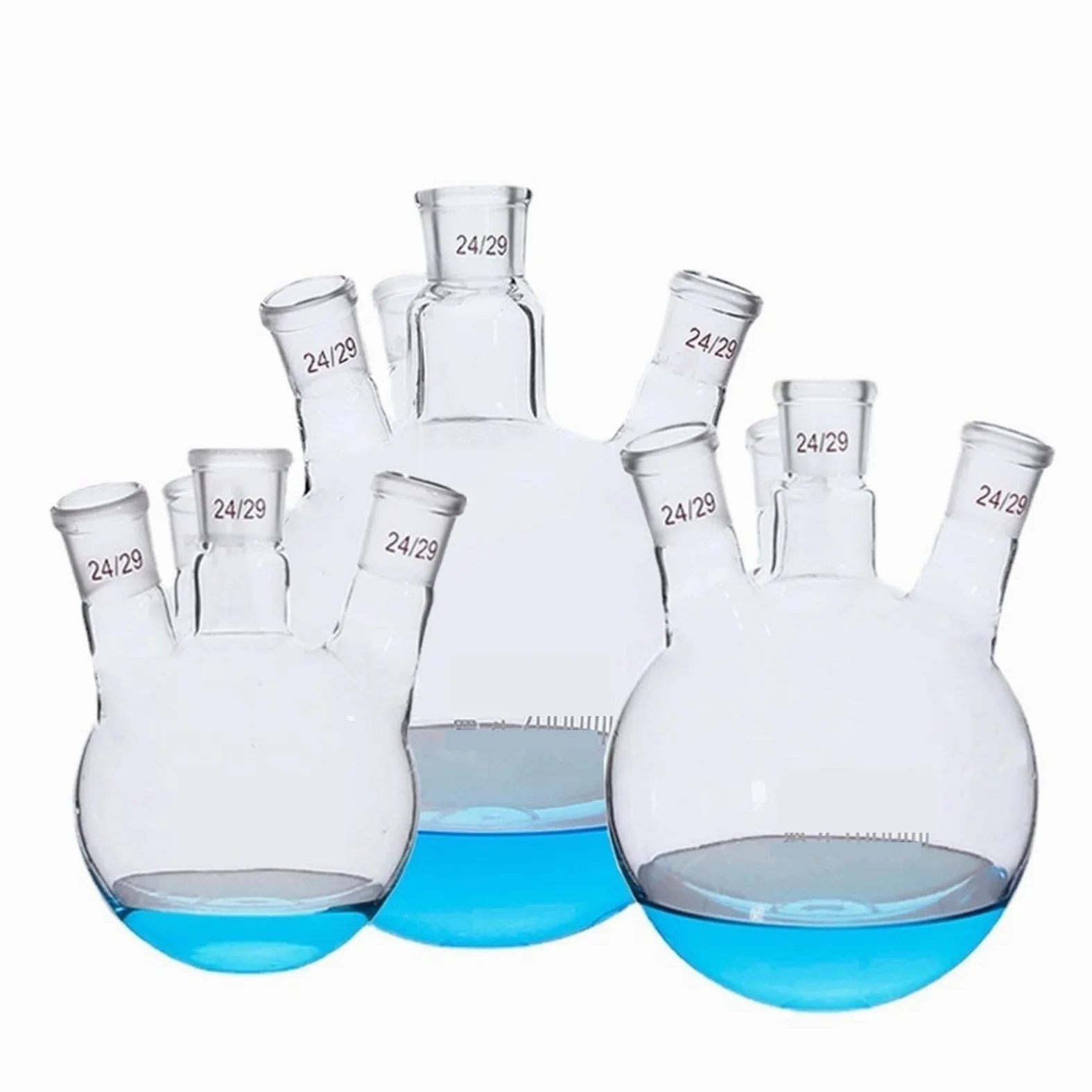Matraz científico del juego, Matraz de destilación de cuatro bocas de vidrio de borosilicato de 100 ml a 2000 ml(250ml 24x4)
