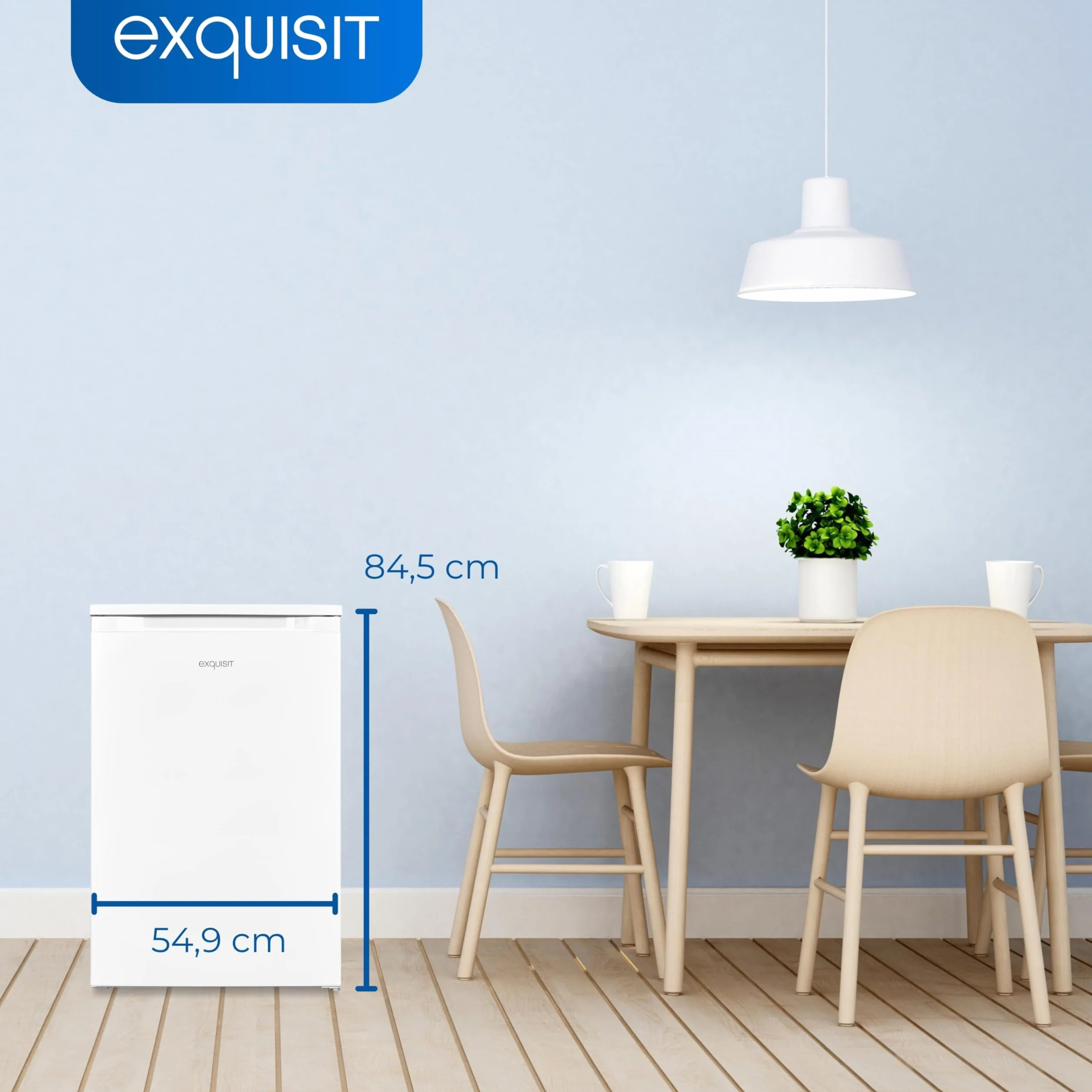 Exquisit Congelador GS81-051C 85 L Blanco Tope de Puerta Intercambiable