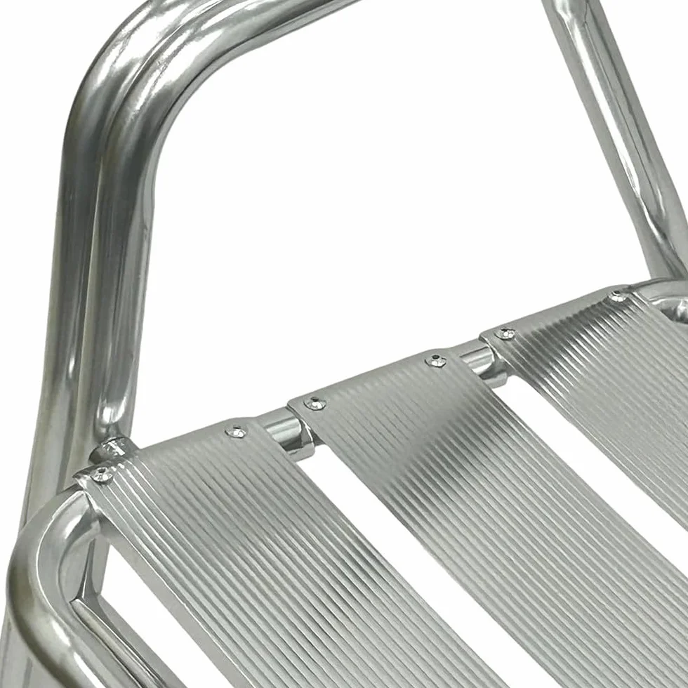 MBH – Silla de Aluminio de Doble Tubo para hostelería. Silla Industrial para terraza Exterior e Interior de Bar, Restaurante, Hotel y cafetería. Mobiliario hostelería (4 Unidades).