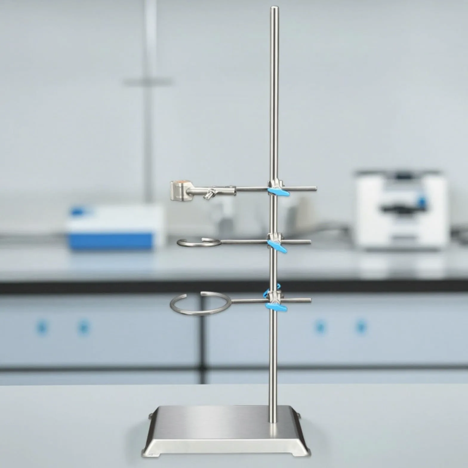 Soporte Multifuncional Laboratorio Ajustable Soporte con Pinzas y Resistente a la Corrosión para Químicos, Profesores