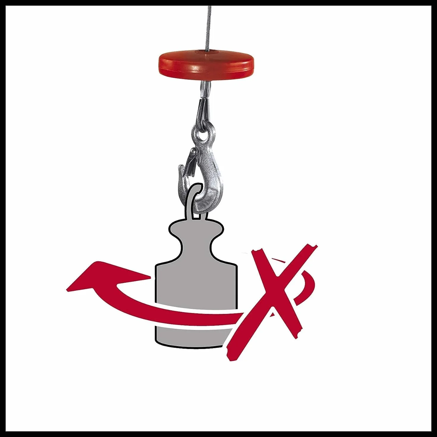 Einhell Elevador de cable TC-EH 1000 (1600 W, hasta 500 kg a 18 m, hasta 999 kg a 9 m, incluye polea guía y barra de seguridad, cable de 18 m y 6 mm de diámetro, 2 abrazaderas dobles para el montaje)