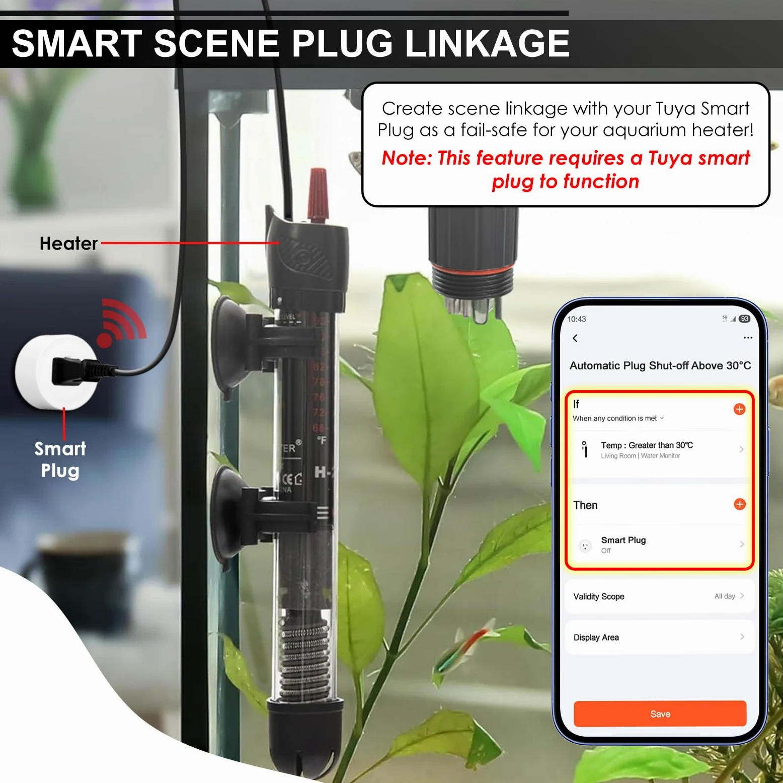 Probador de calidad del agua 7 en 1 WiFi sonda de acuario monitor de agua para pH, temperatura, TDS, salinidad, EC, ORP, S.G con alertas en tiempo real a través de la aplicación para peceras