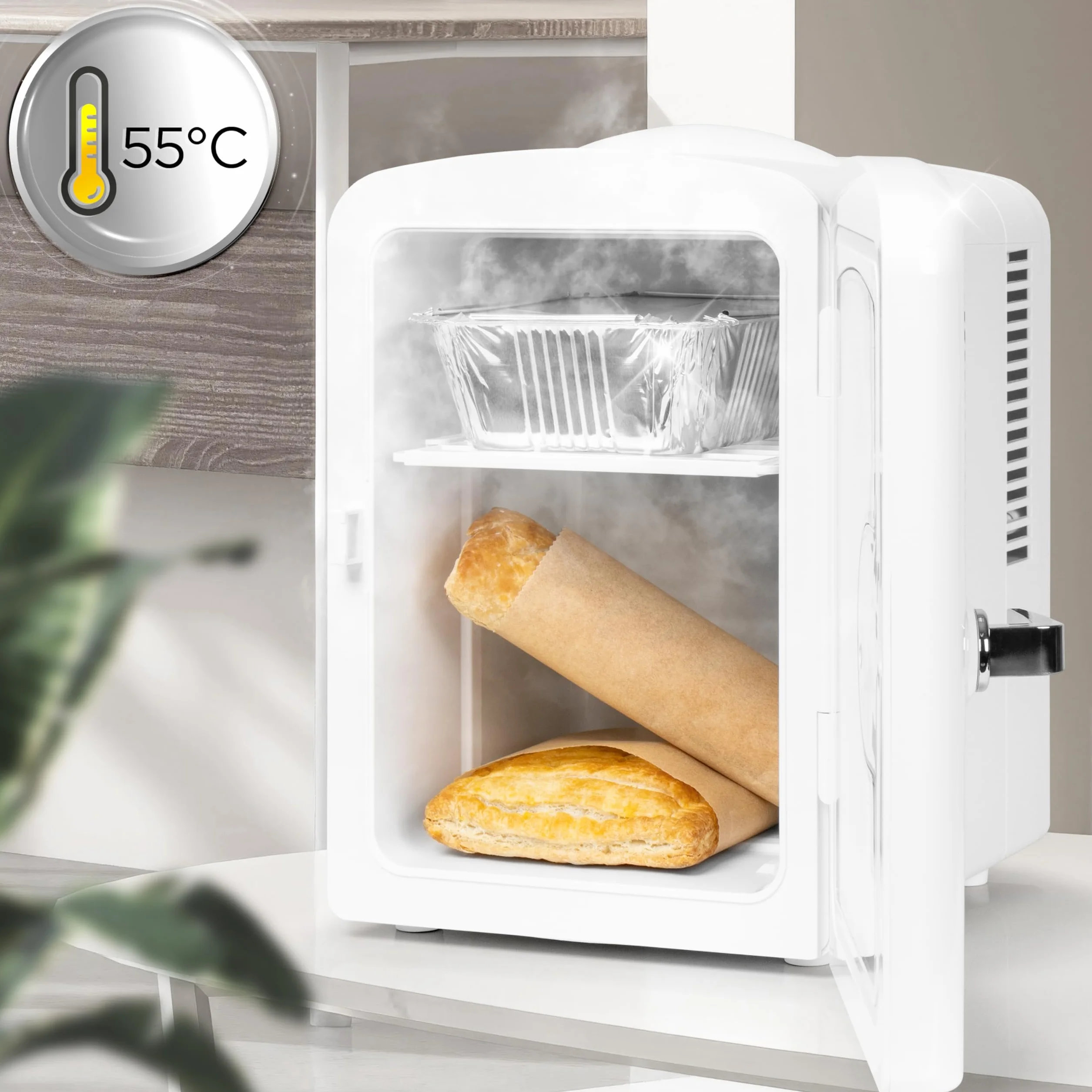 Duronic MFW4 WE Mini Enfriador Portátil 4L 42W Frío y Calor AC DC 6 Latas
