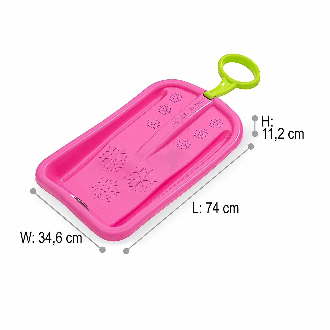 JAMARA Snow Play Bob Arrow Taco de Impacto 74 cm Plástico Mango de Sujeción Peso Máximo 50 kg Rosa
