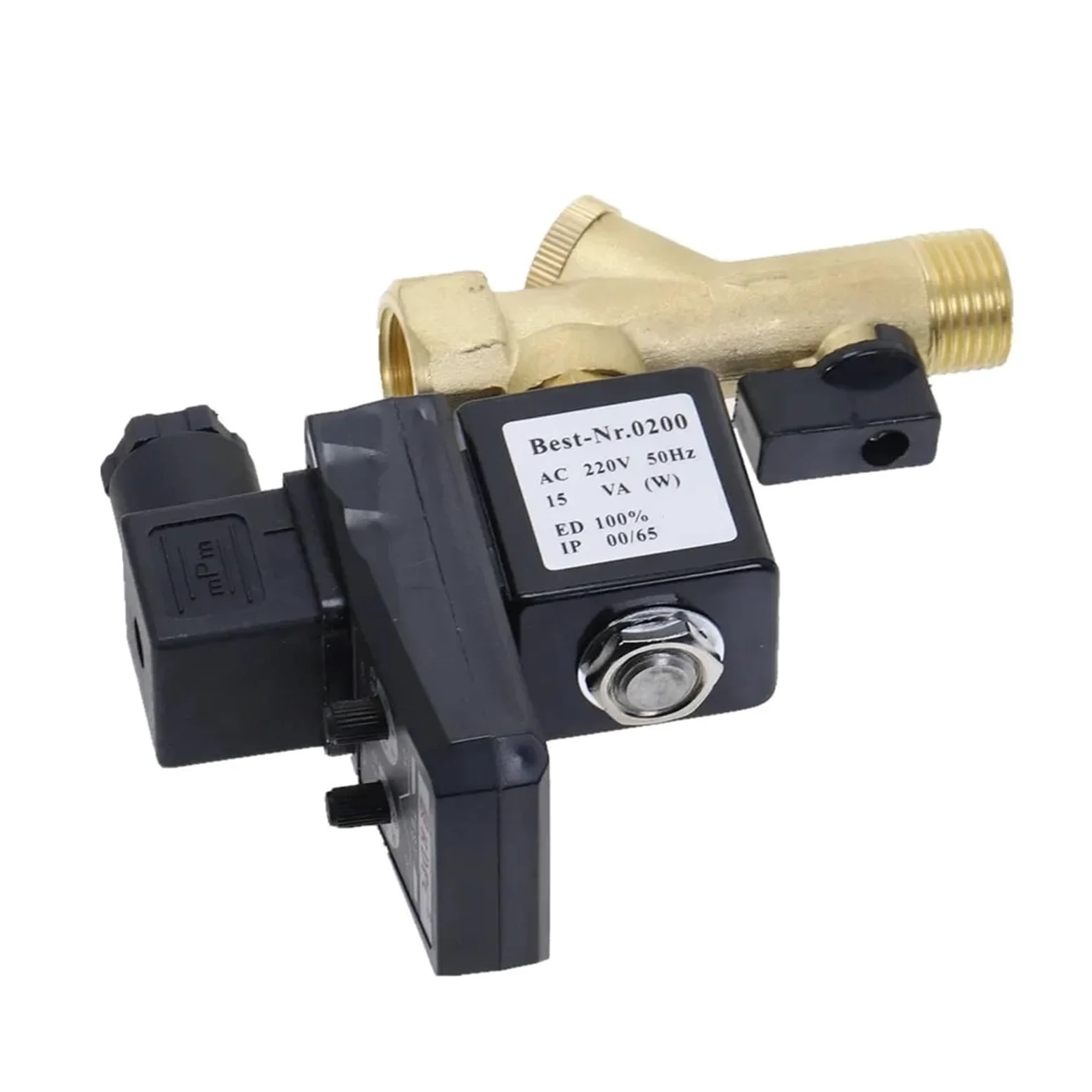 Válvula de drenaje electrónica de 1/2 pulgada CA 220 V 1,6 MPa, temporizada, for compresor de aire, tanque de gas, válvula de drenaje automática de 2 vías, 1 unidad