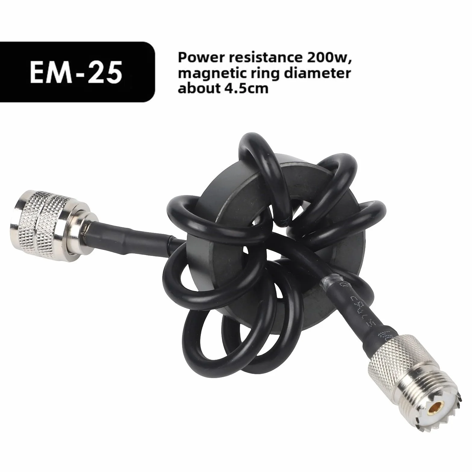 Balun de corriente antiinterferencia EM-25 1.8-30MHz compatible con radio de onda corta HF