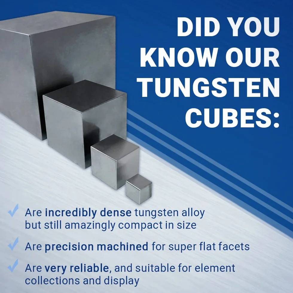 Cubo de tungsteno - 2 pulgadas - Gratis 1 pulgadas cubo de tungsteno con su compra.