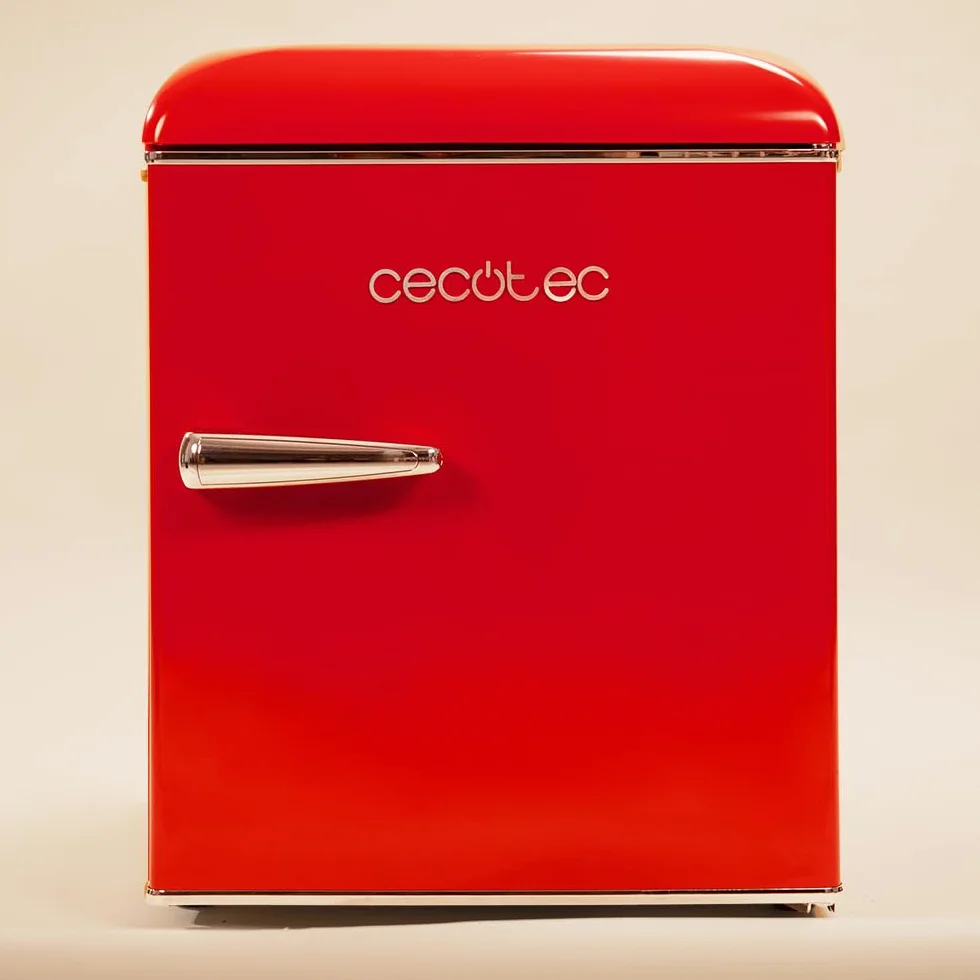Cecotec Bolero CoolMarket TT Origin 45 Mini Nevera Frigorífico Retro Sobremesa 45L Rojo