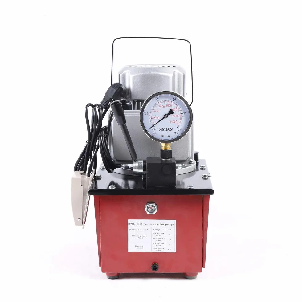 Bomba hidráulica eléctrica con válvula manual, 700 bar, bomba hidráulica eléctrica, 750 W, 220 V