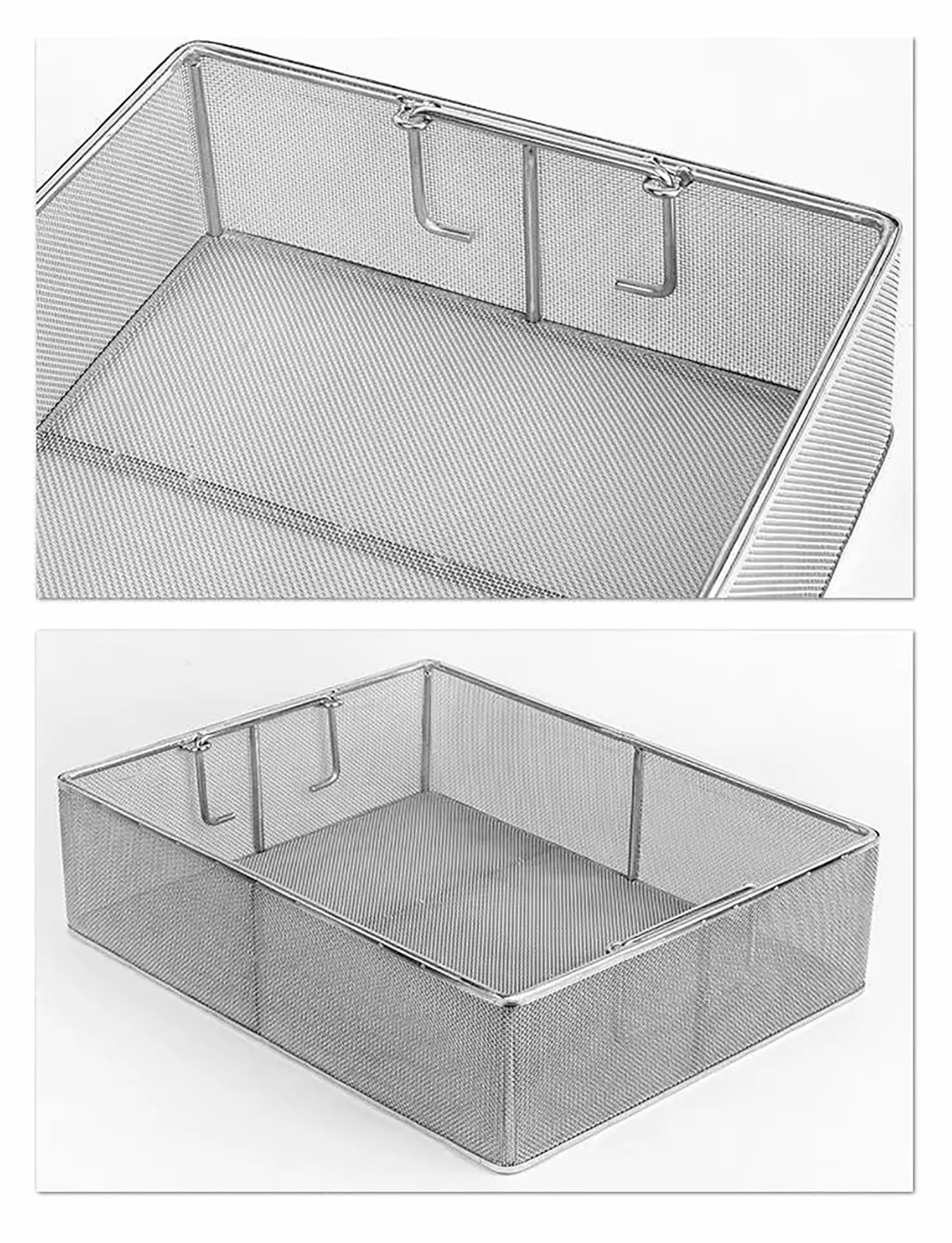 Cesta de malla de alambre de acero inoxidable, filtración y lavado industrial, filtro de malla fina para tamizado de laboratorio y limpieza de piezas, construcción duradera