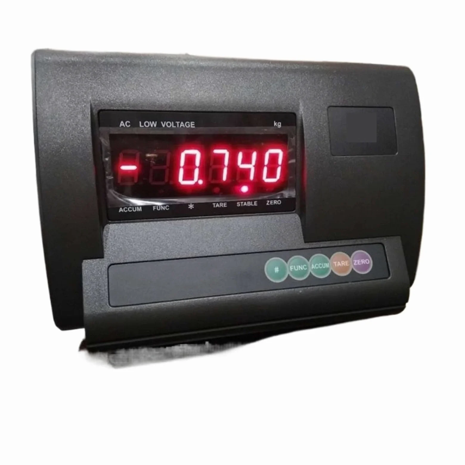 Célula de Carga, Indicador de pesaje digital recargable Celda de carga Medidor de peso Controlador de báscula de plataforma Loadómetro Panel de pantalla LED(RS232 5m cable)