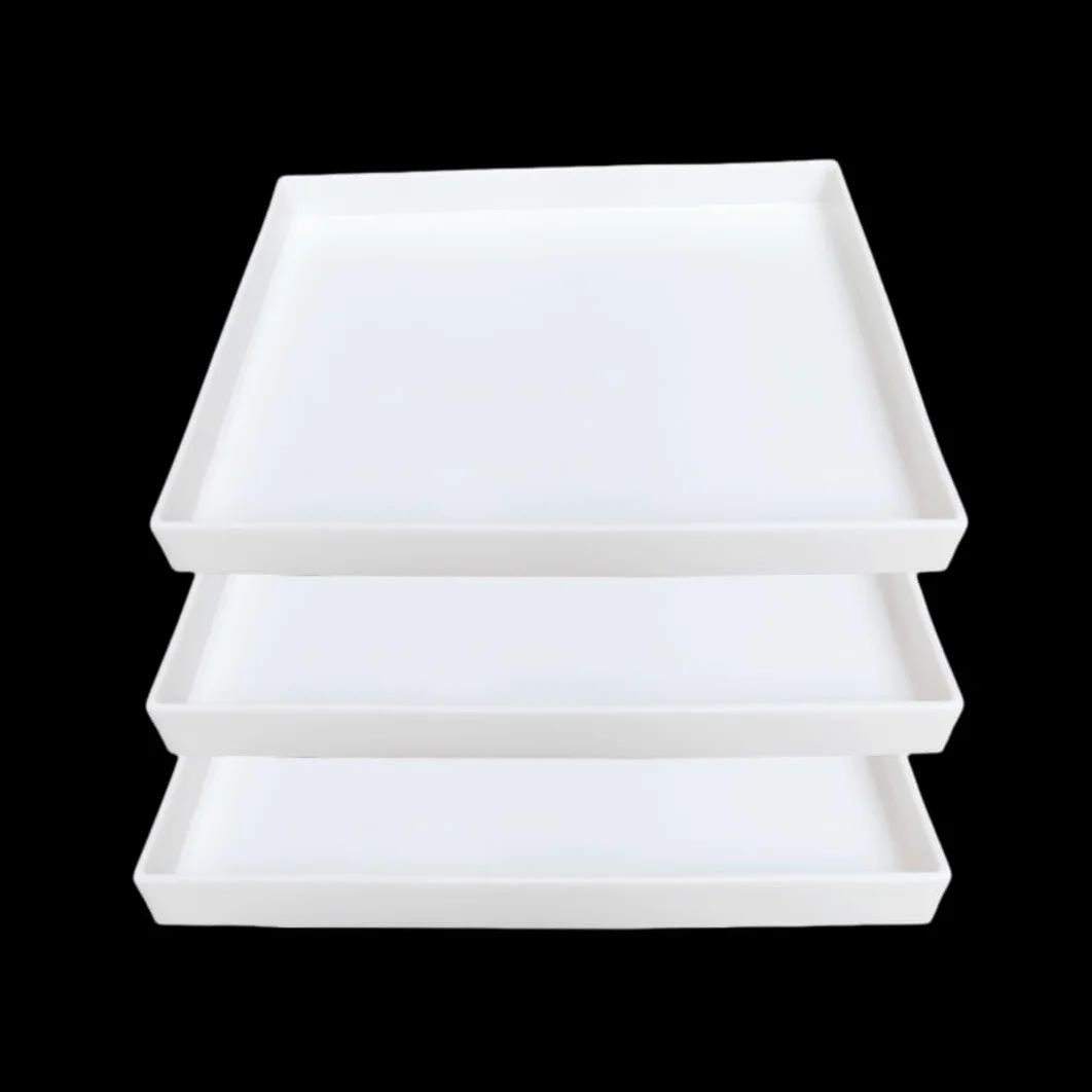Bandejas duraderas de polipropileno PP for uso en laboratorio: bandejas de plástico resistentes a ácidos y álcalis for una manipulación segura de productos químicos.(70 * 45 * 5cm)