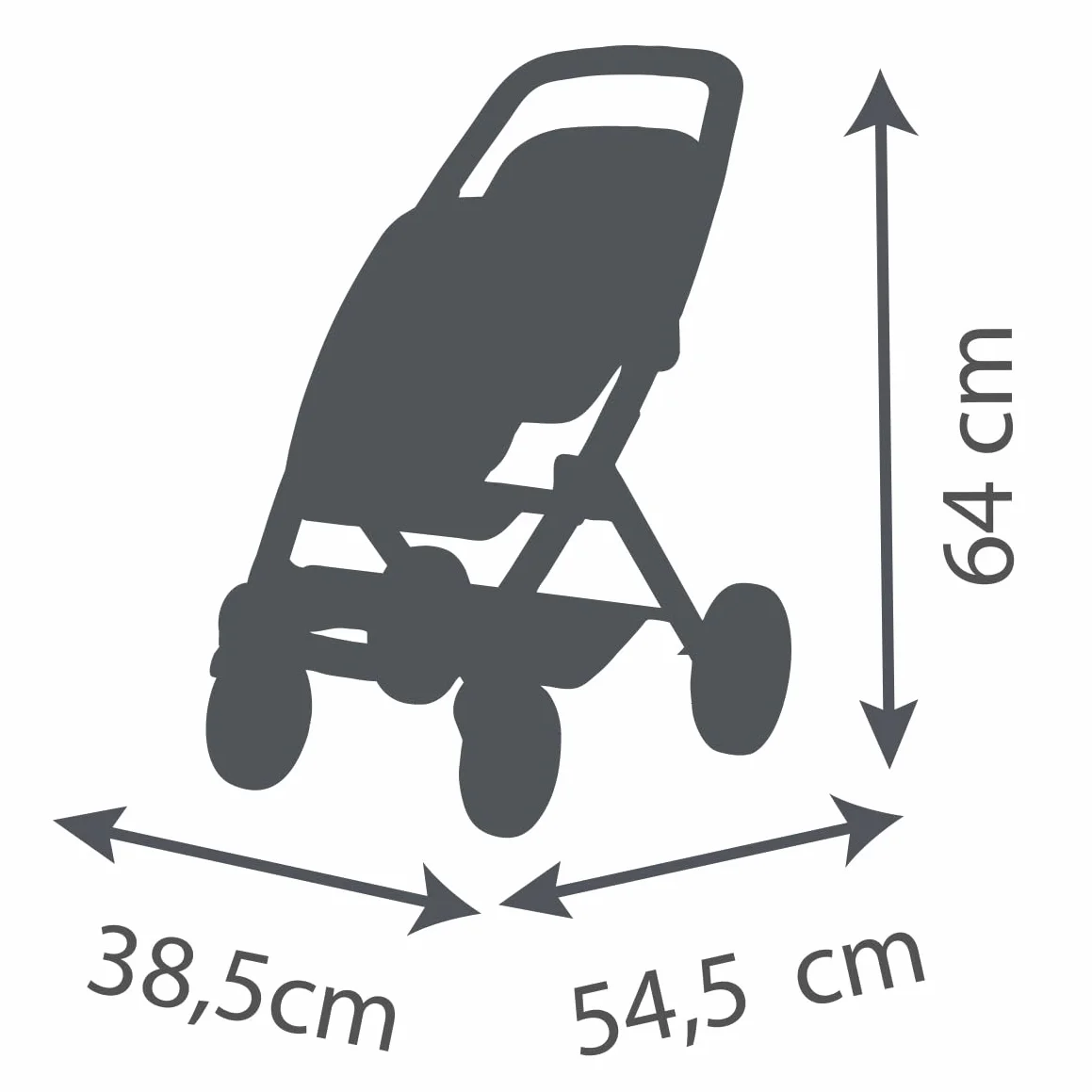 Smoby Maxi-Cosi Cochecito Gemelar Rosa para 2 Muñecas 42 cm Ruedas Silenciosas Multidireccionales