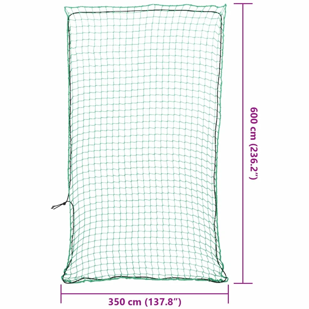 Red para remolque con cuerda de goma verde, 6 x 3,5 m, PP, resistente a los rayos UV y a la intemperie, red elástica de seguridad de carga para coche, coche, SUV, combi y remolque, red de protección