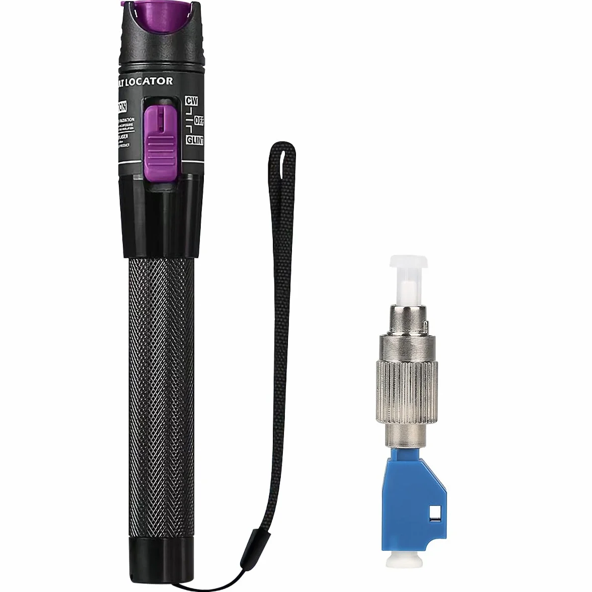 Localizador visual de fallas de 30MW, probador de fibra óptica de 30KM, FC macho a LC hembra, conector universal 2.5mm FC/SC/ST/LC
