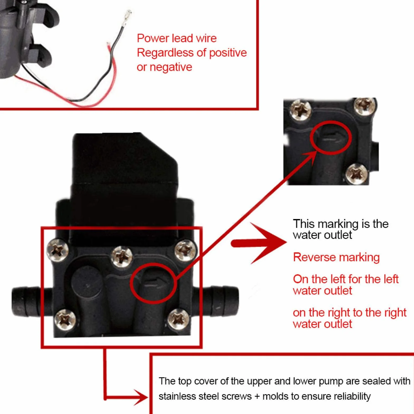 Bomba de membrana inteligente, bomba de agua de membrana, para casa (motor de 18 V)