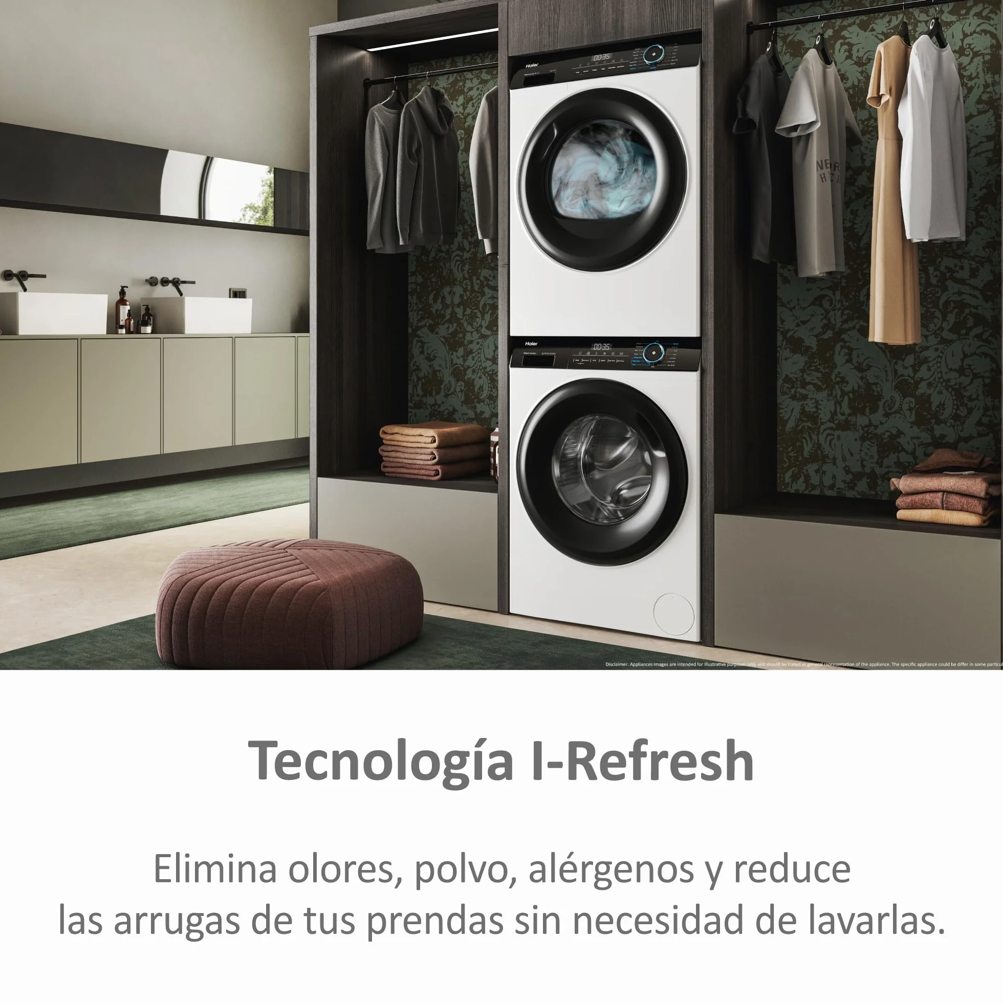 Haier I-Pro Series 3 Secadora con Bomba de Calor 9KG Función Vapor I-Refresh Motor Inverter