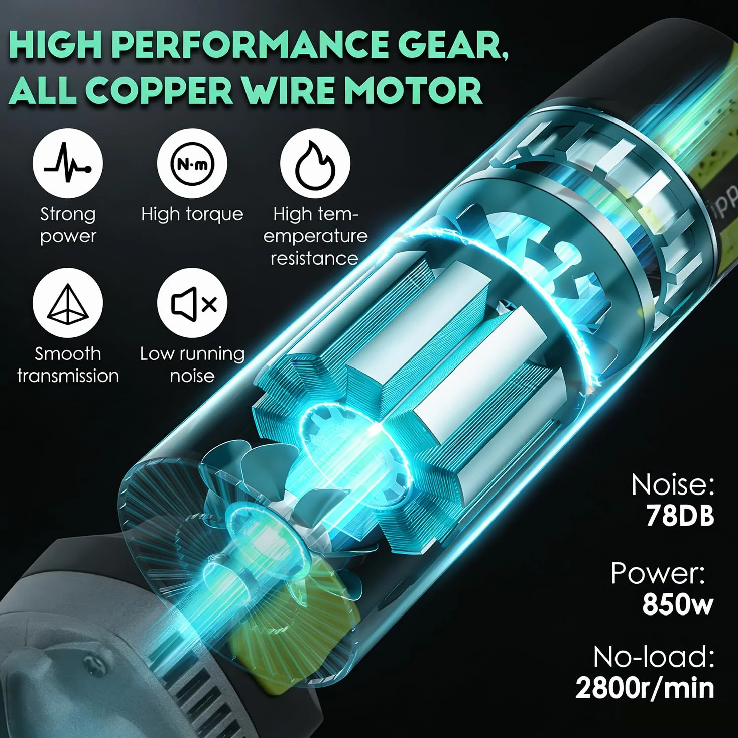 CGOLDENWALL Esquiladora unisex para Oveja 850W 2400RPM Cizalla para Cabra Electrónica para Cabra Alpaca Camello 6 Ajuste de Velocidad - Aceite lubricante Incluido (Cuchilla Recta de 13 Dientes)