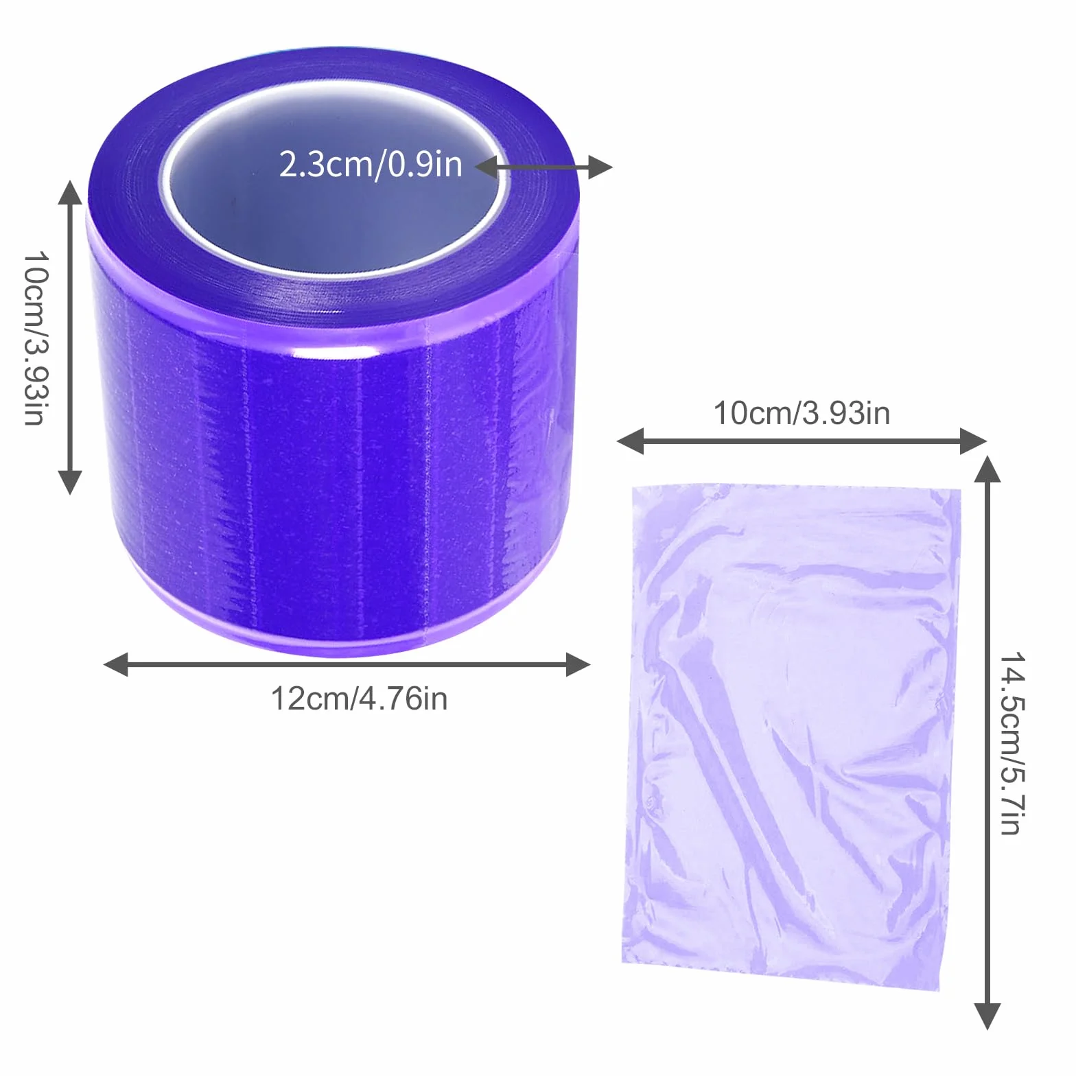 Protector dental de plástico desechable 1200 hojas película adhesiva morado
