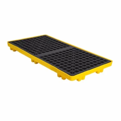 Bandeja modular de contención de derrames – Plataforma de sujeción de tambor de aceite, paletas antifugas para un almacenamiento seguro