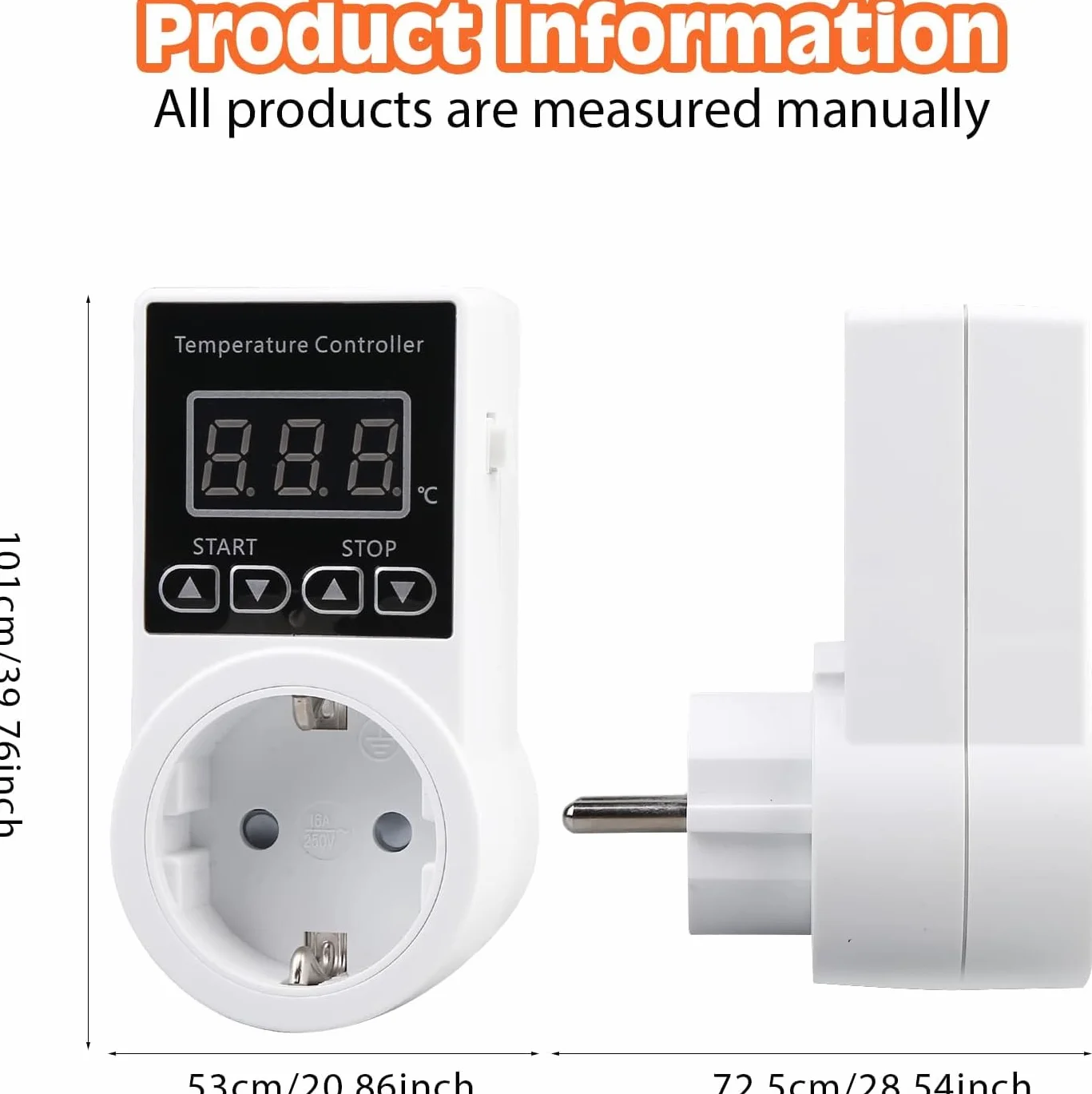 Enchufe termostático con sonda, regulador de temperatura digital LCD para frigorífico, invernadero, acuario
