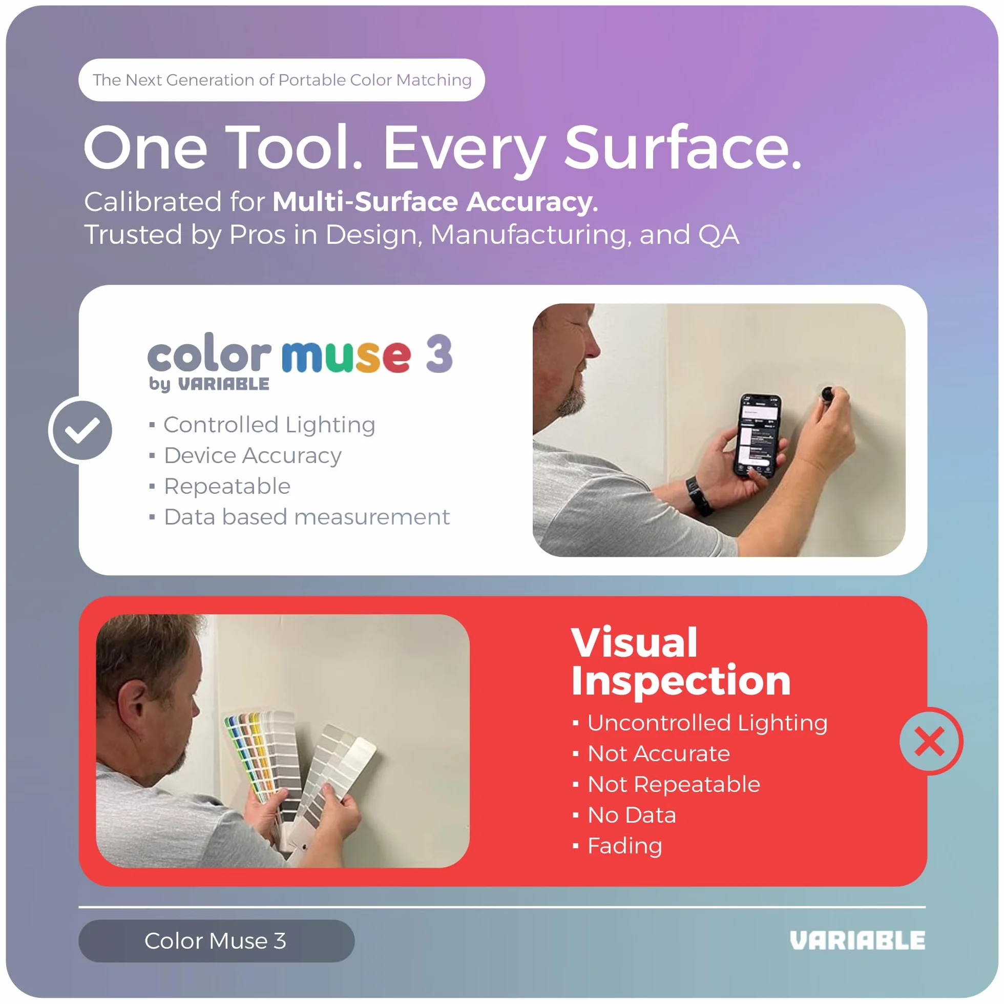 Color Muse 3 Medidor de Color y Brillo Material Smartphone Compatible