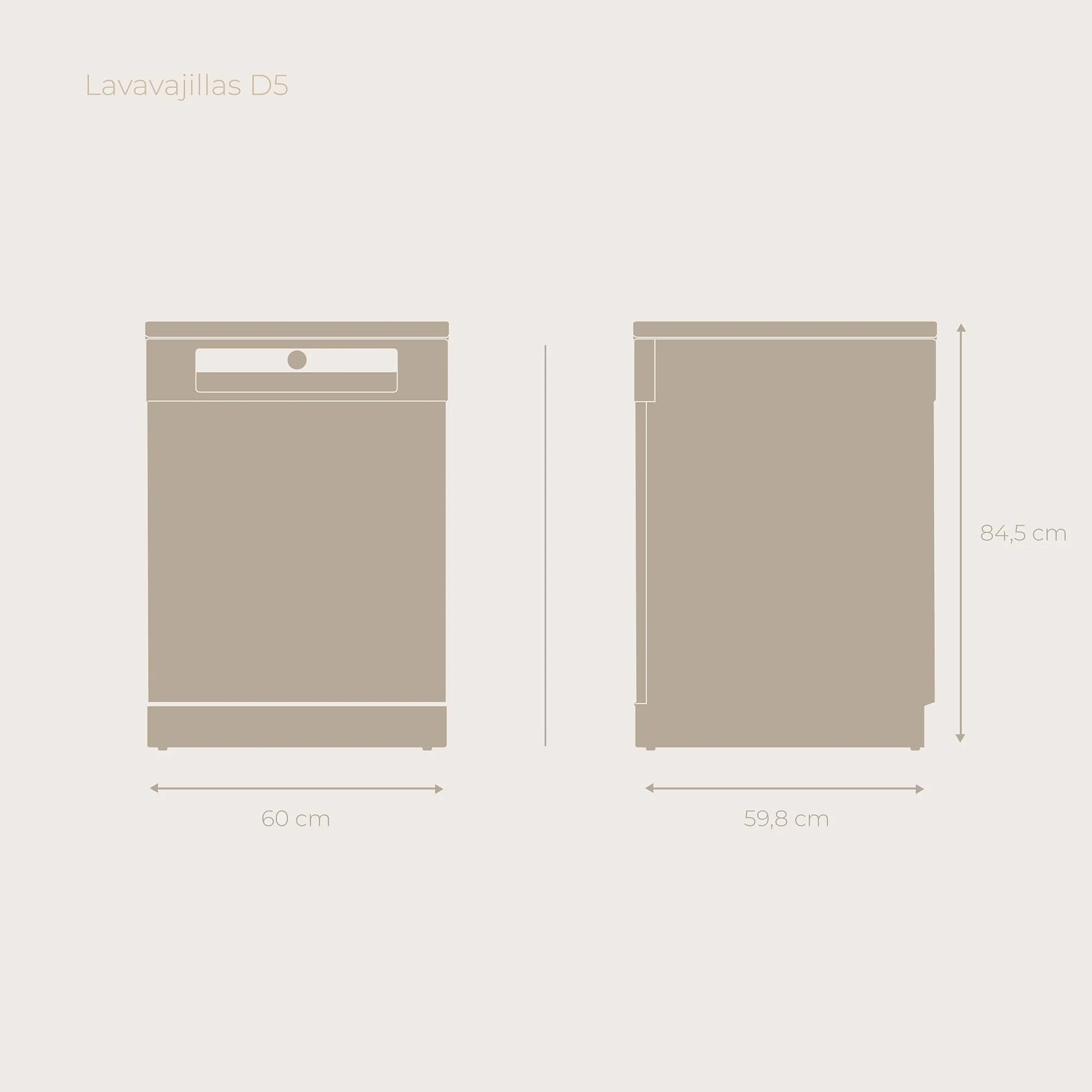 EVVO Lavavajillas 60 cm 14 Cubiertos Tercera Bandeja Eficiencia B 8 Programas D5X Inox