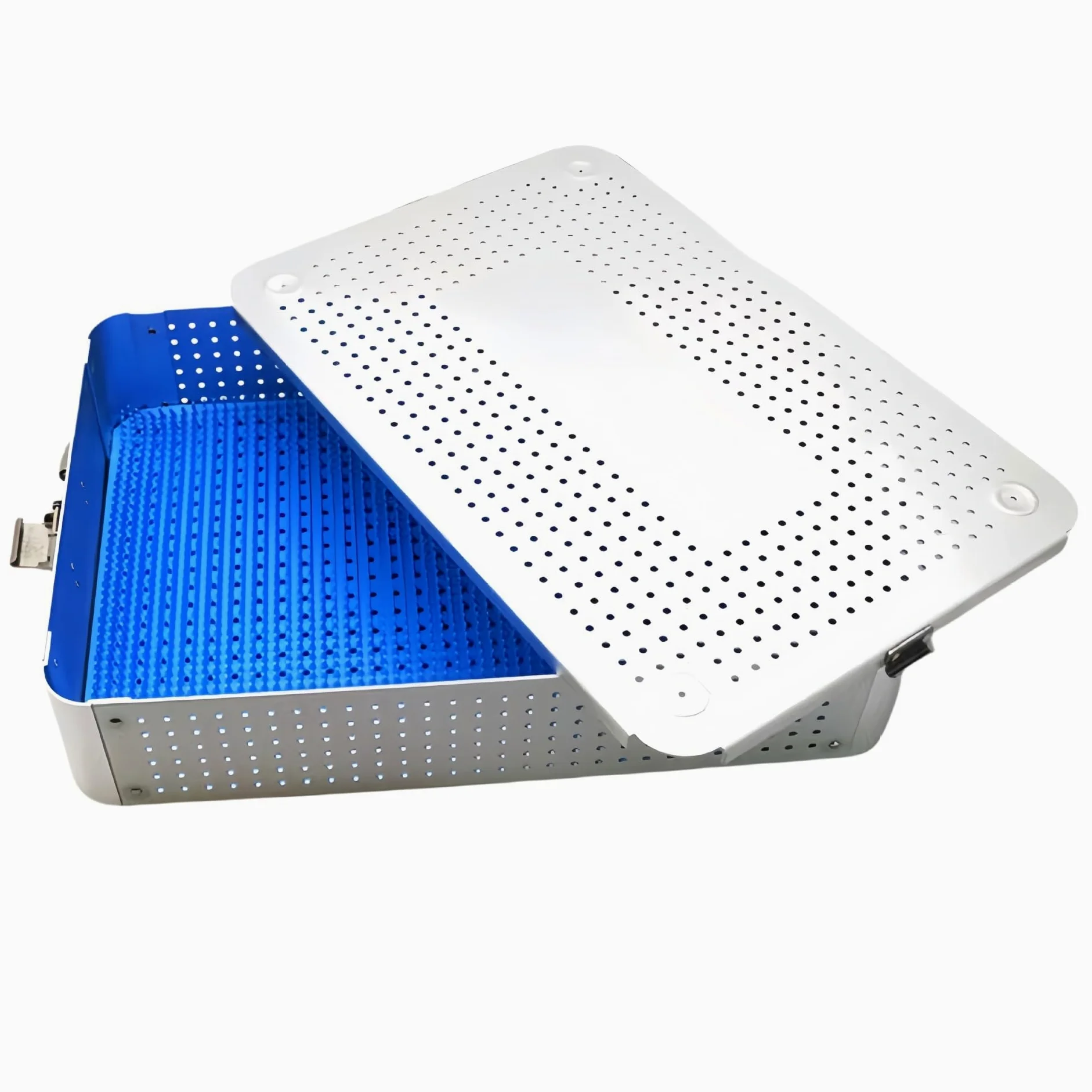 Estuche Esterilizador de Aluminio con Base Antigolpes，Caja Profesional para Herramientas Quirúrgicas, Odontológicas y de Estética