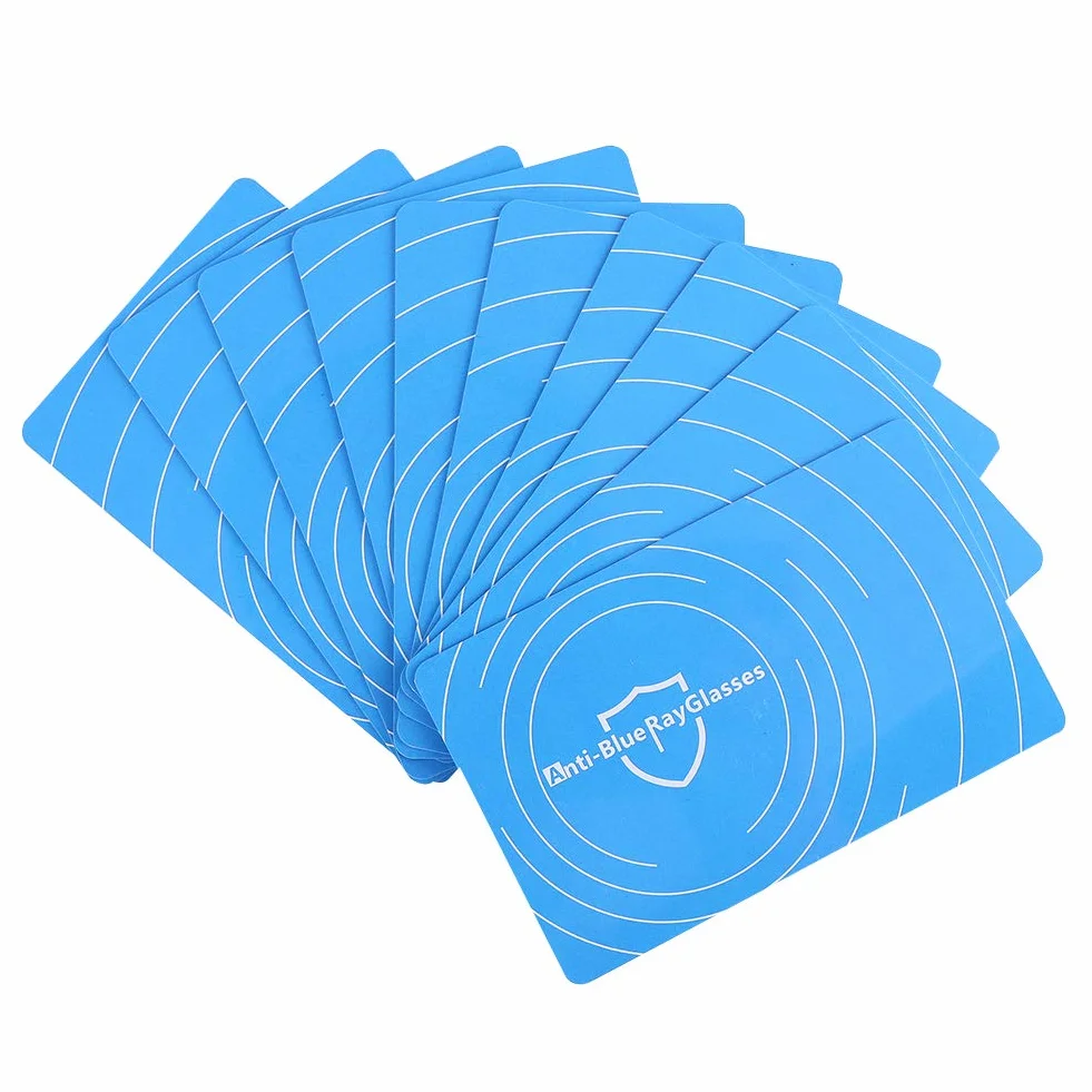 Profesional Anti-Blue Test Detection Card, Generador de Luz Azul Para Probar Gafas, 10 Sets