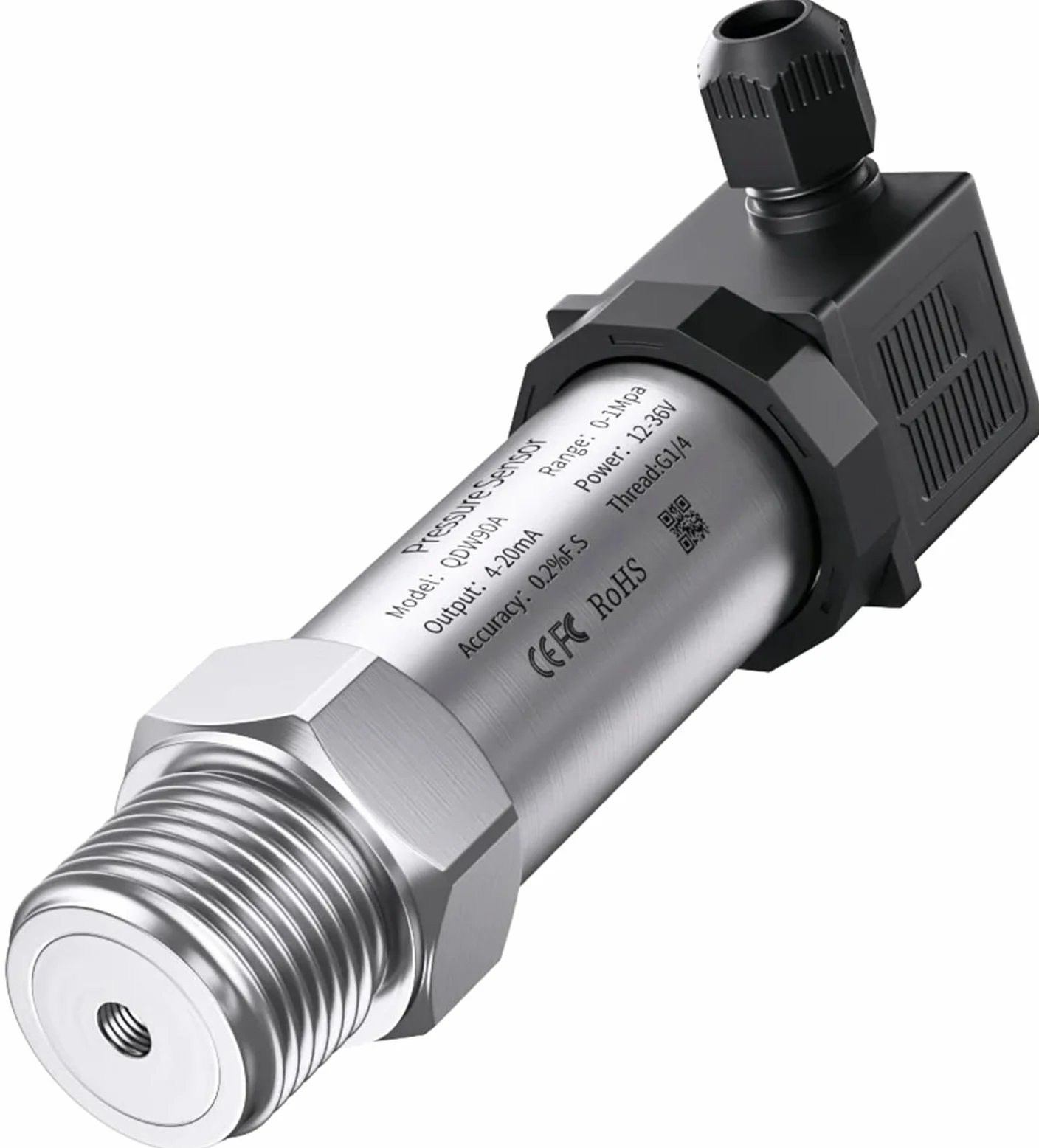 NPT1/4" Transmisor de presión 4-20mA 0-10V 10bar 200bar Sensor de presión 100psi 1.6Mpa 50mbar Transmisor de presión digital
