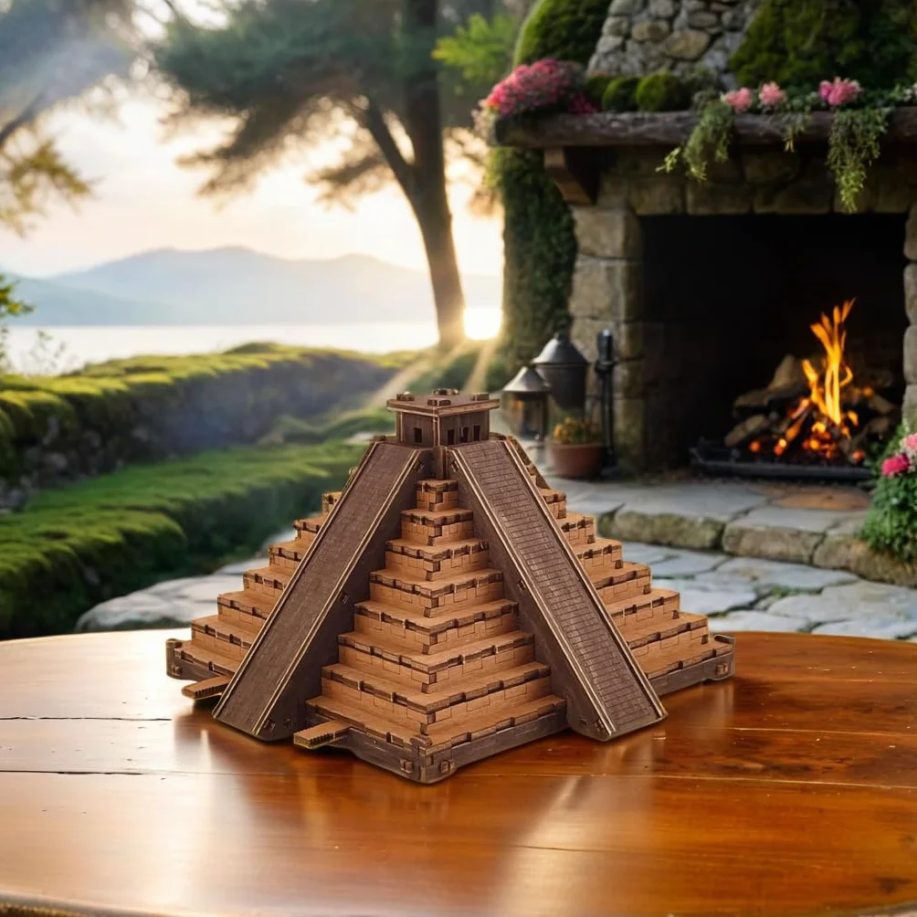 WOODEN.CITY Inca Pyramid Puzzle Box 3D Puzzle for Adults 167 Pieces Laser Cut